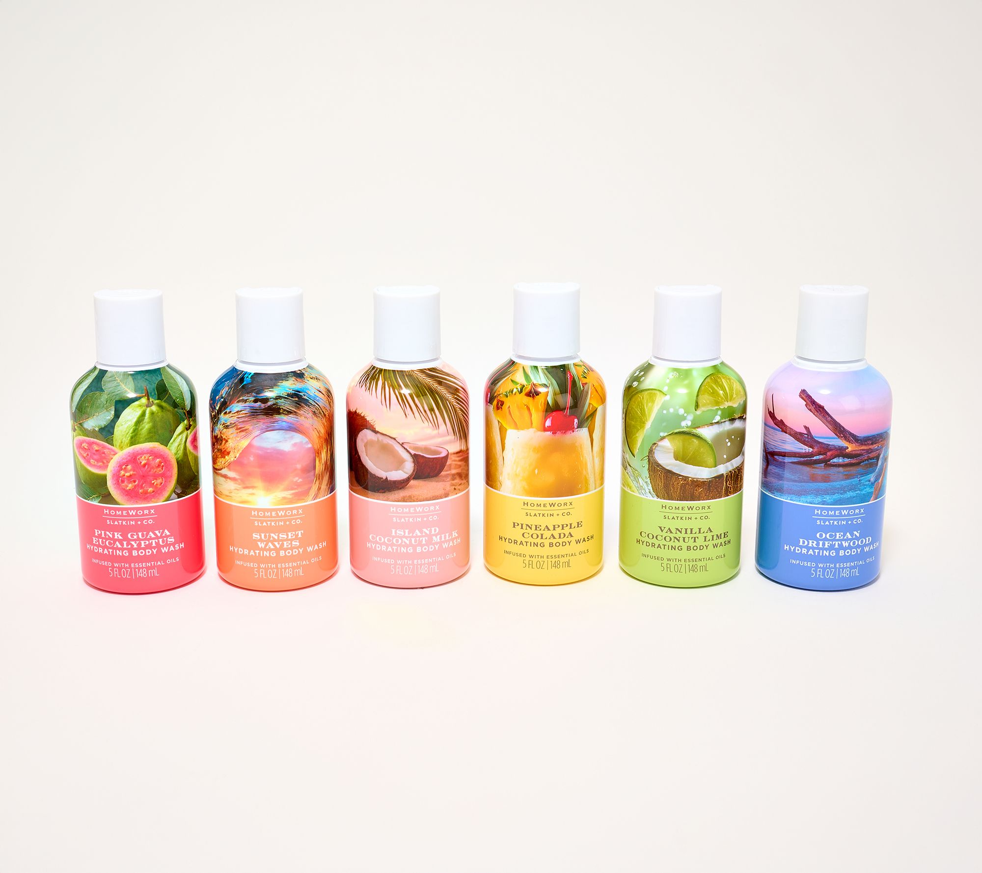 Homeworx by Slatkin & Co. 6pc Tropical Tides Body Wash Collection