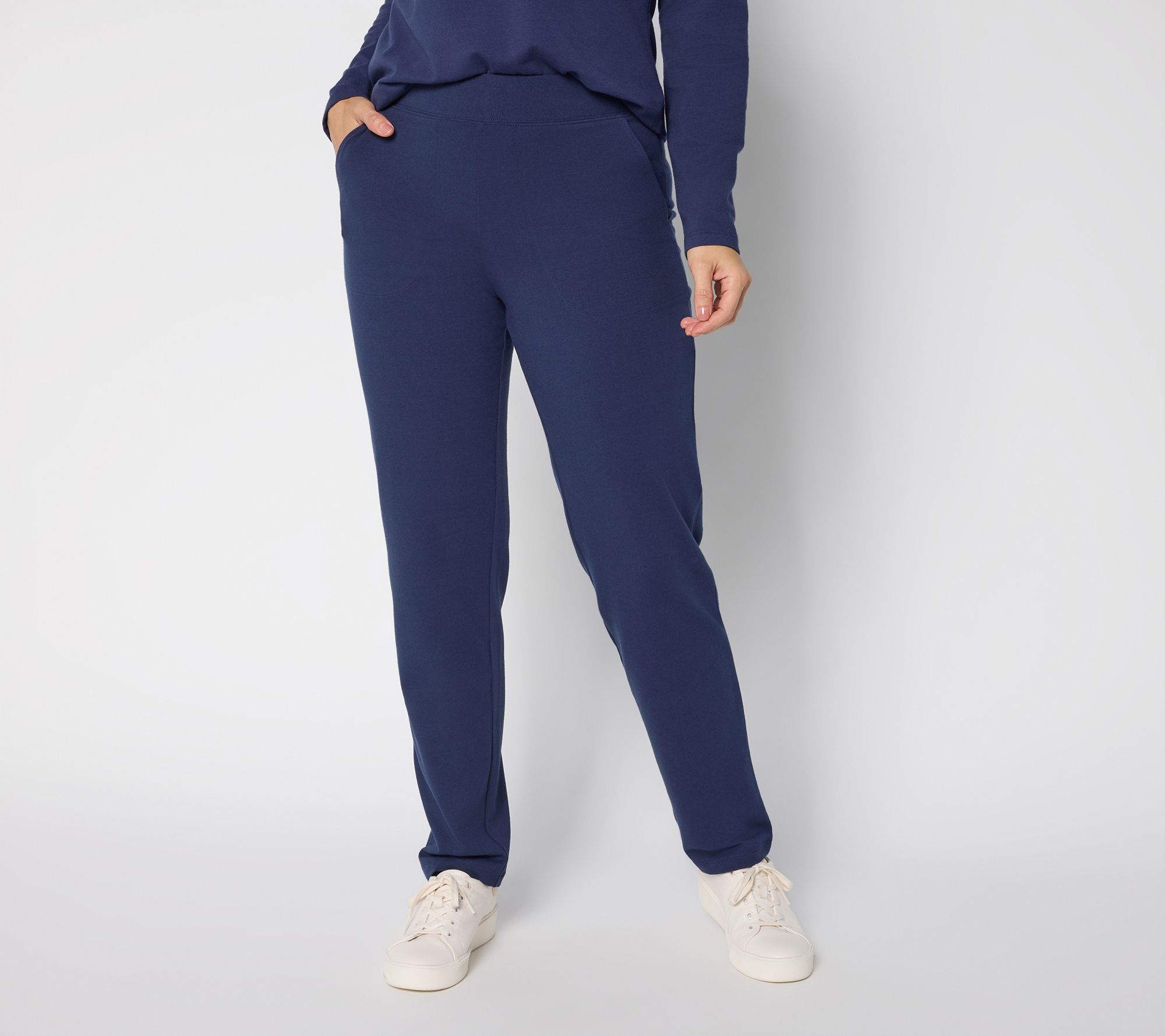 "As Is" Denim & Co. Regular Duo Stretch Straight Leg Pants