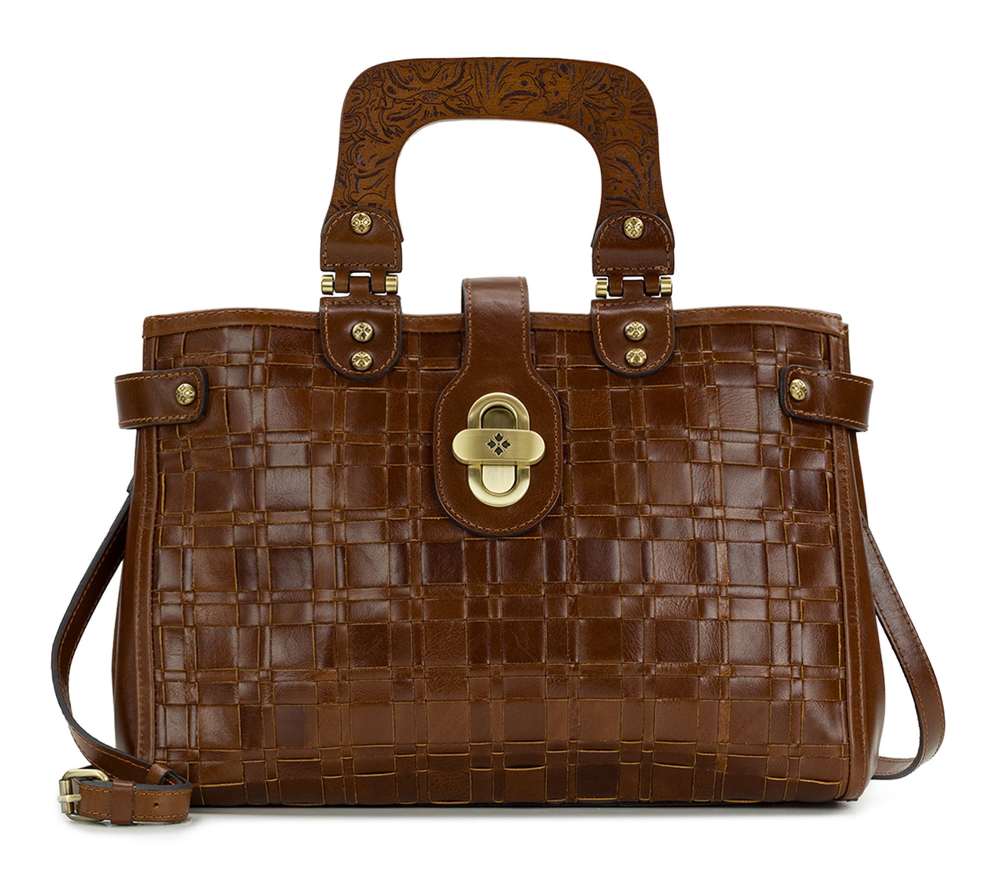 Patricia Nash Sancia Woven Satchel - Vintage Distressed