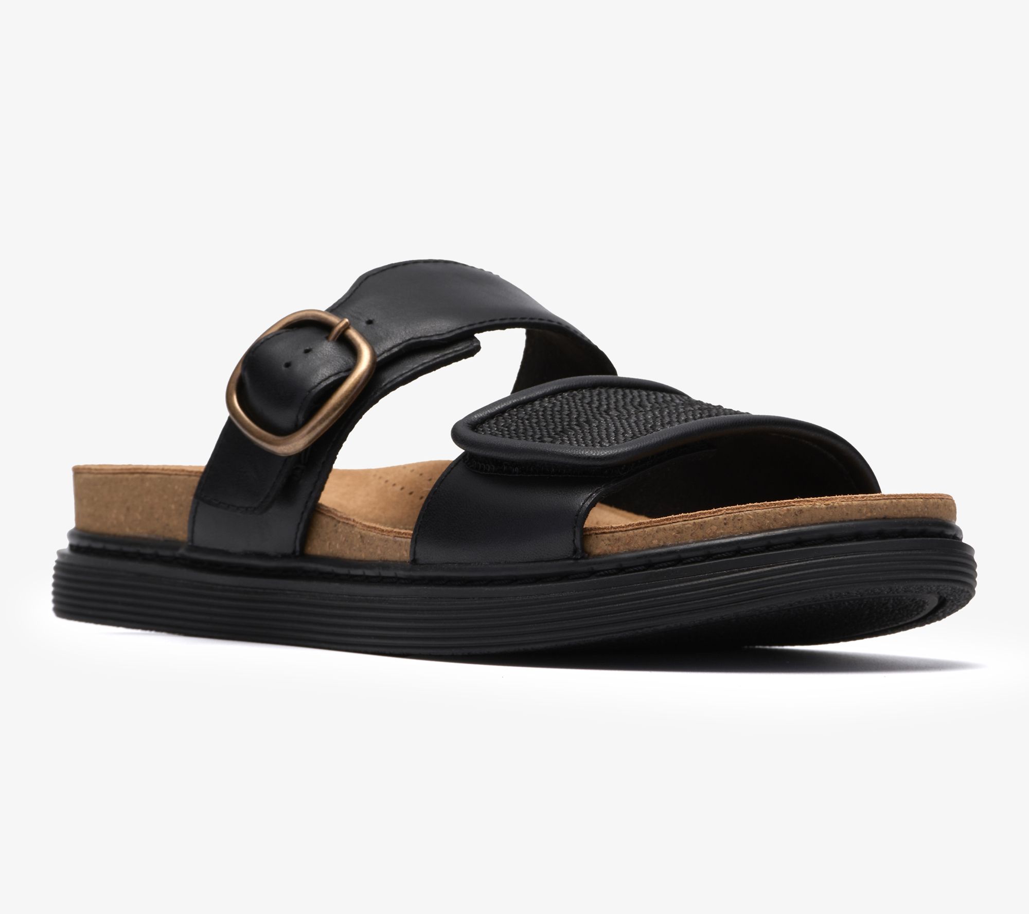 Clarks Artisan Leather Slide Sandals -Arwell Step
