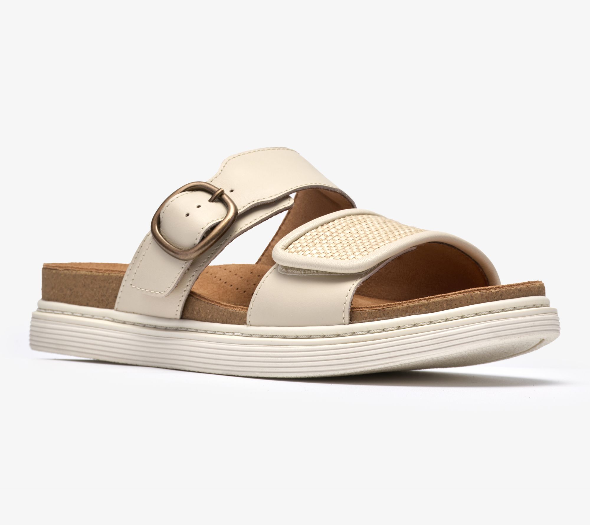 Clarks Artisan Leather Slide Sandals -Arwell Step