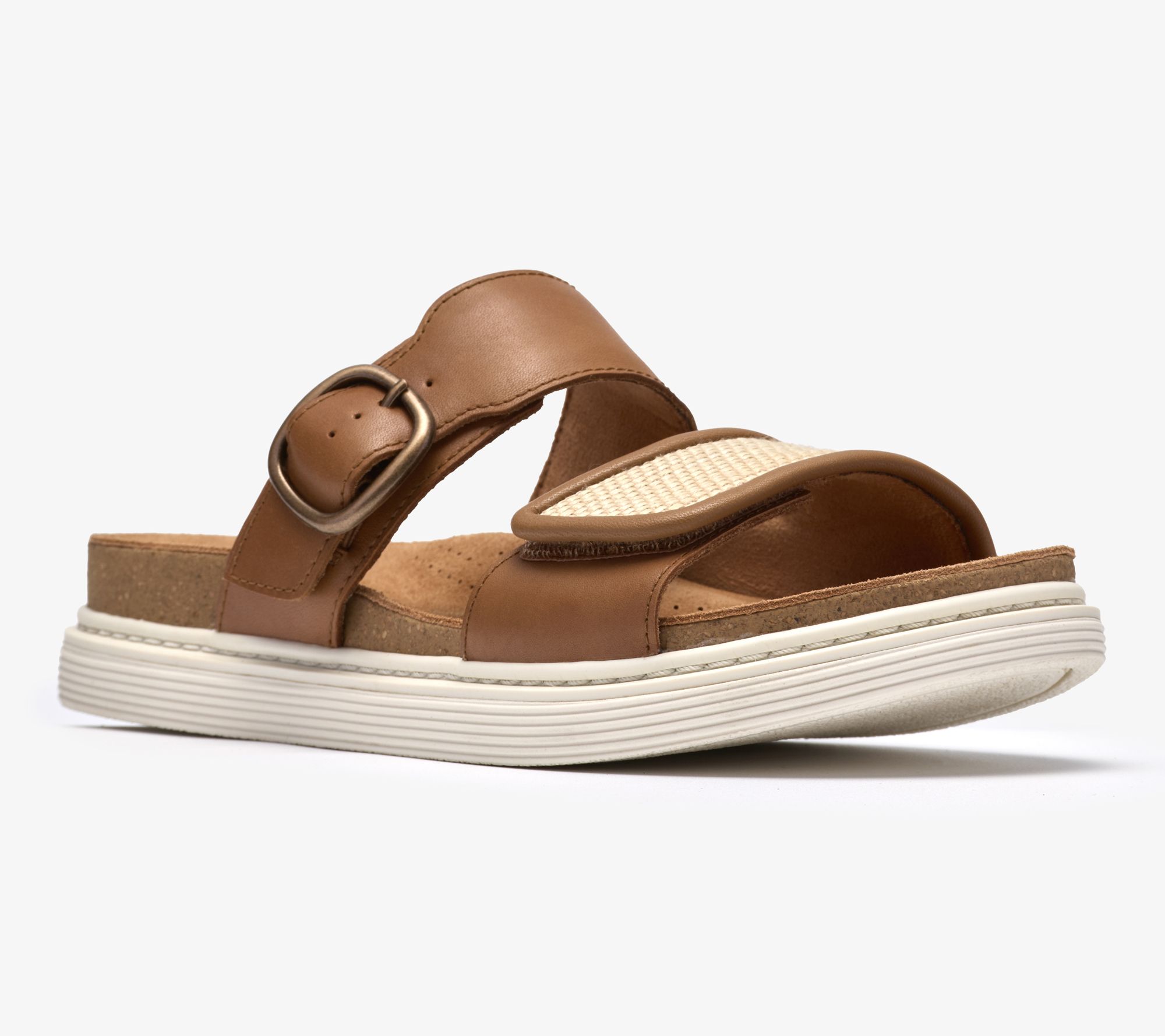 Clarks Artisan Leather Slide Sandals -Arwell Step