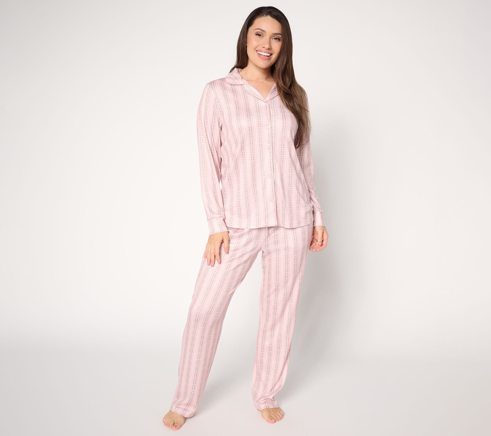 "As Is" Berkshire Homewear 2pc Print Pointelle Pajama