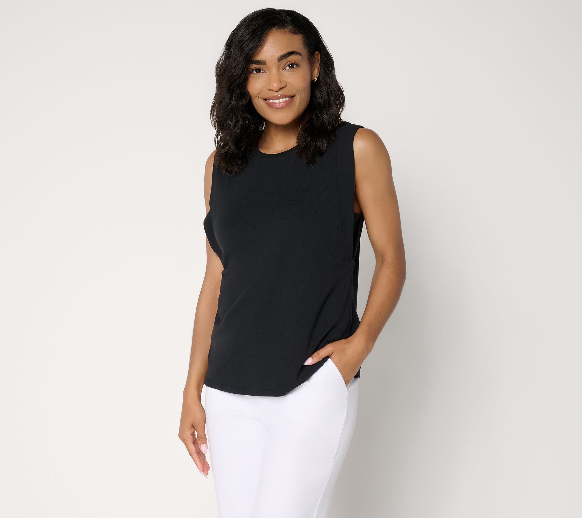 BEAUTIFUL by Lawrence Zarian Refined Knit Modern Luxe Crew Neck Tank