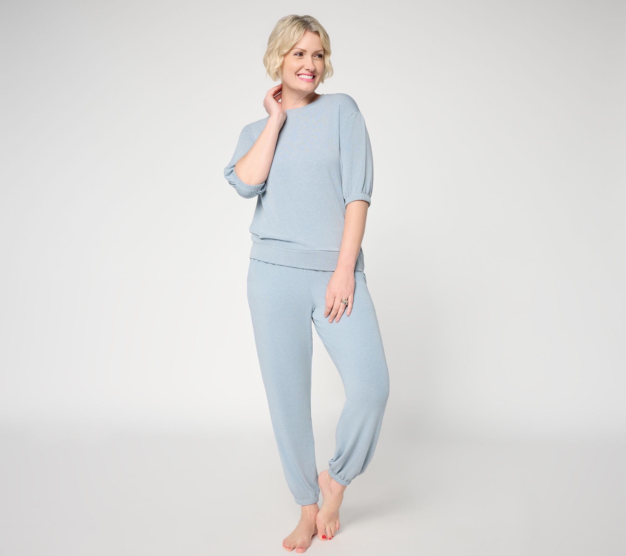 Berkshire Homewear Short Sleeve Pullover & Jogger Set