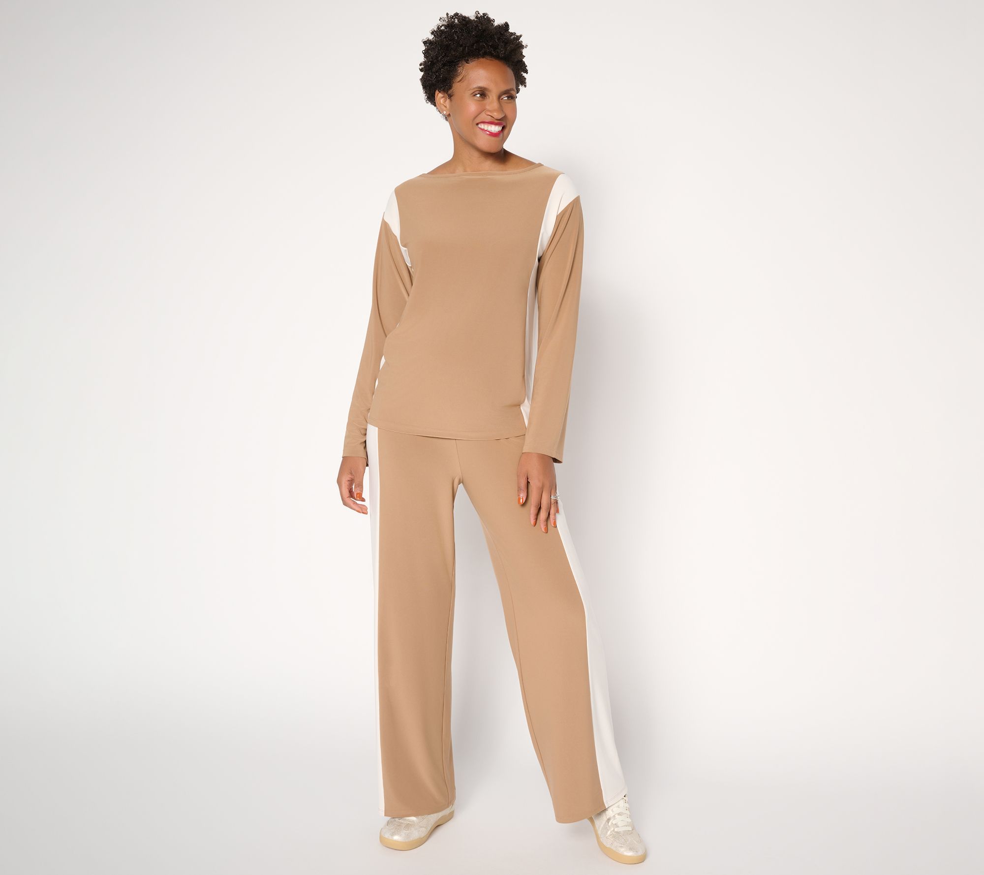 "As Is" Attitudes by Renee Color Blocked La Roma Top and Bottom