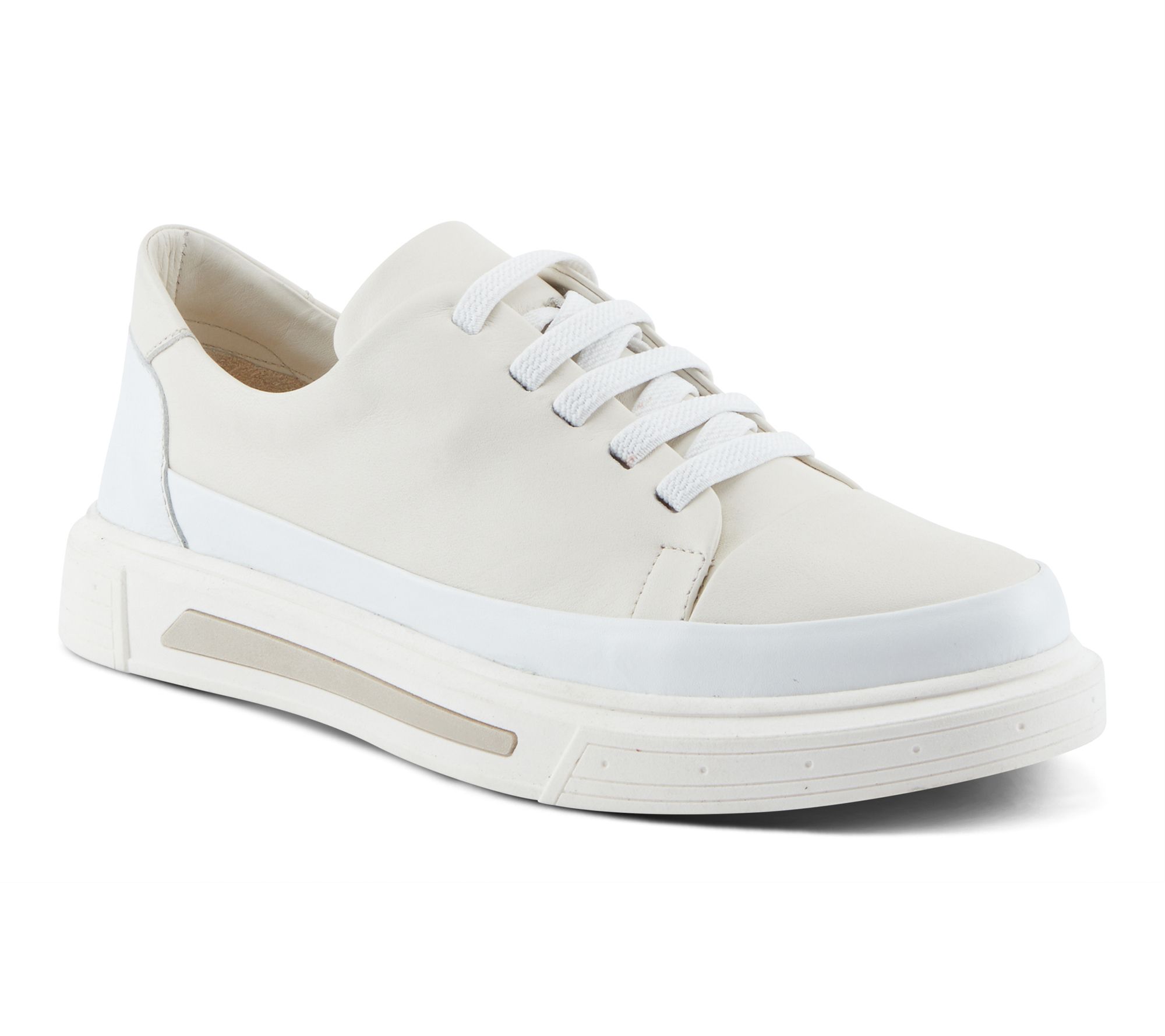 Spring Step Leather Fashion Sneaker - Dune