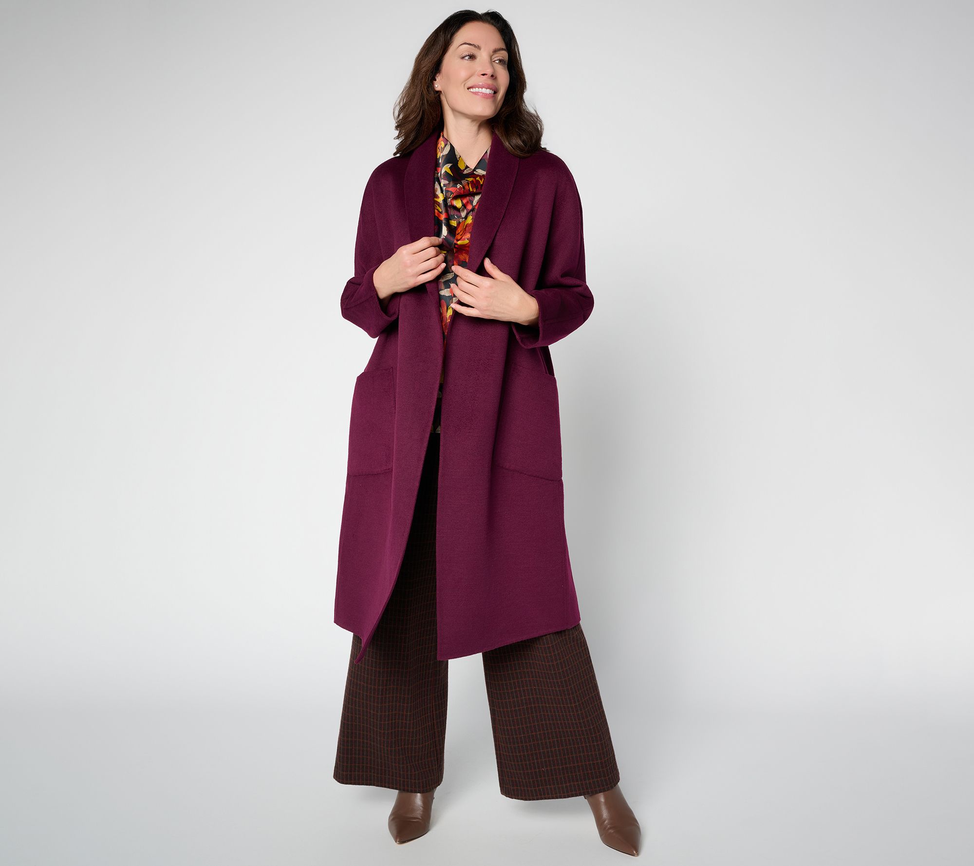  Carla Rockmore Collection Petite Open Front Car Coat