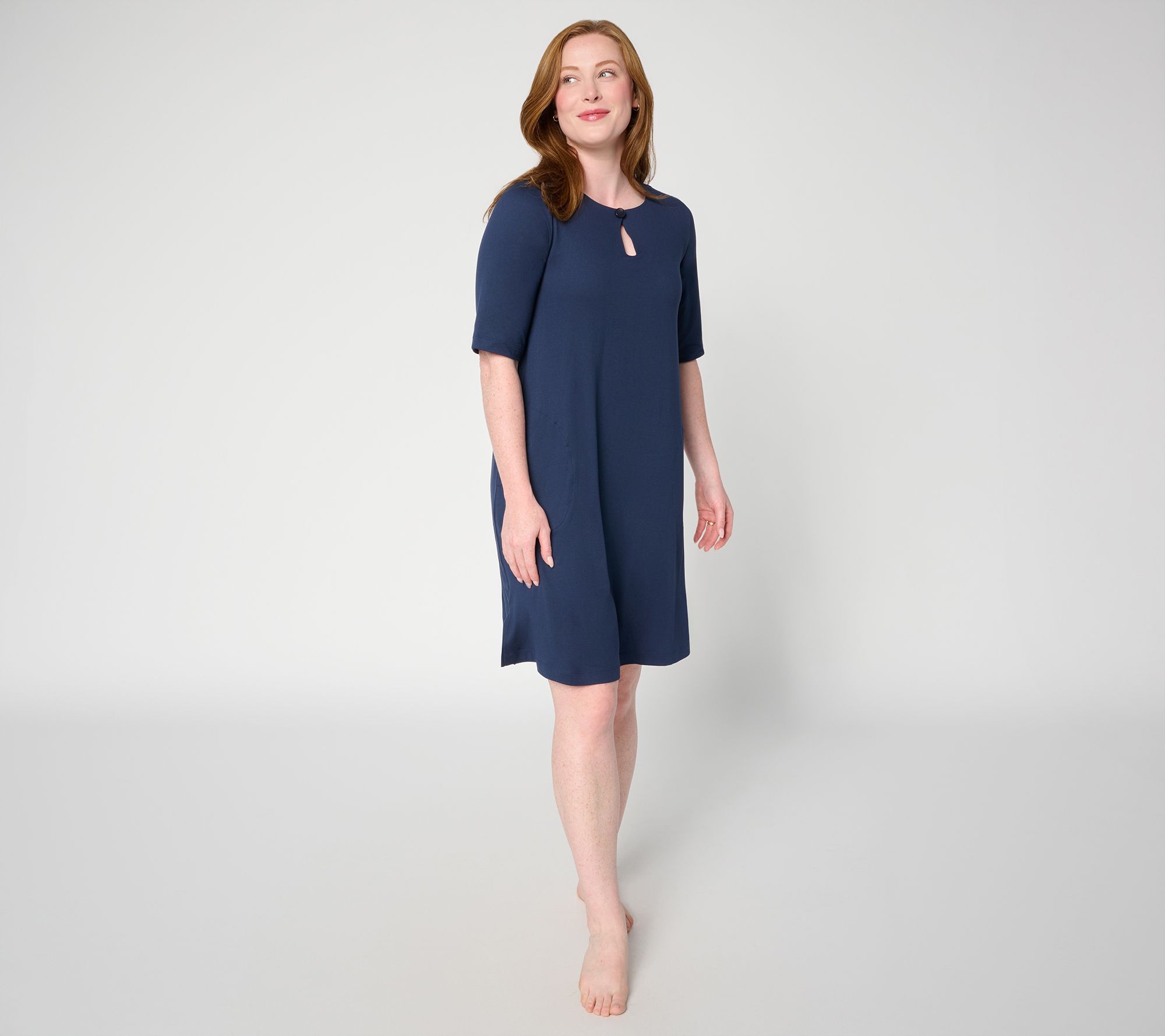"As Is" Cuddl Duds Flexwear Tee Lounge Dress