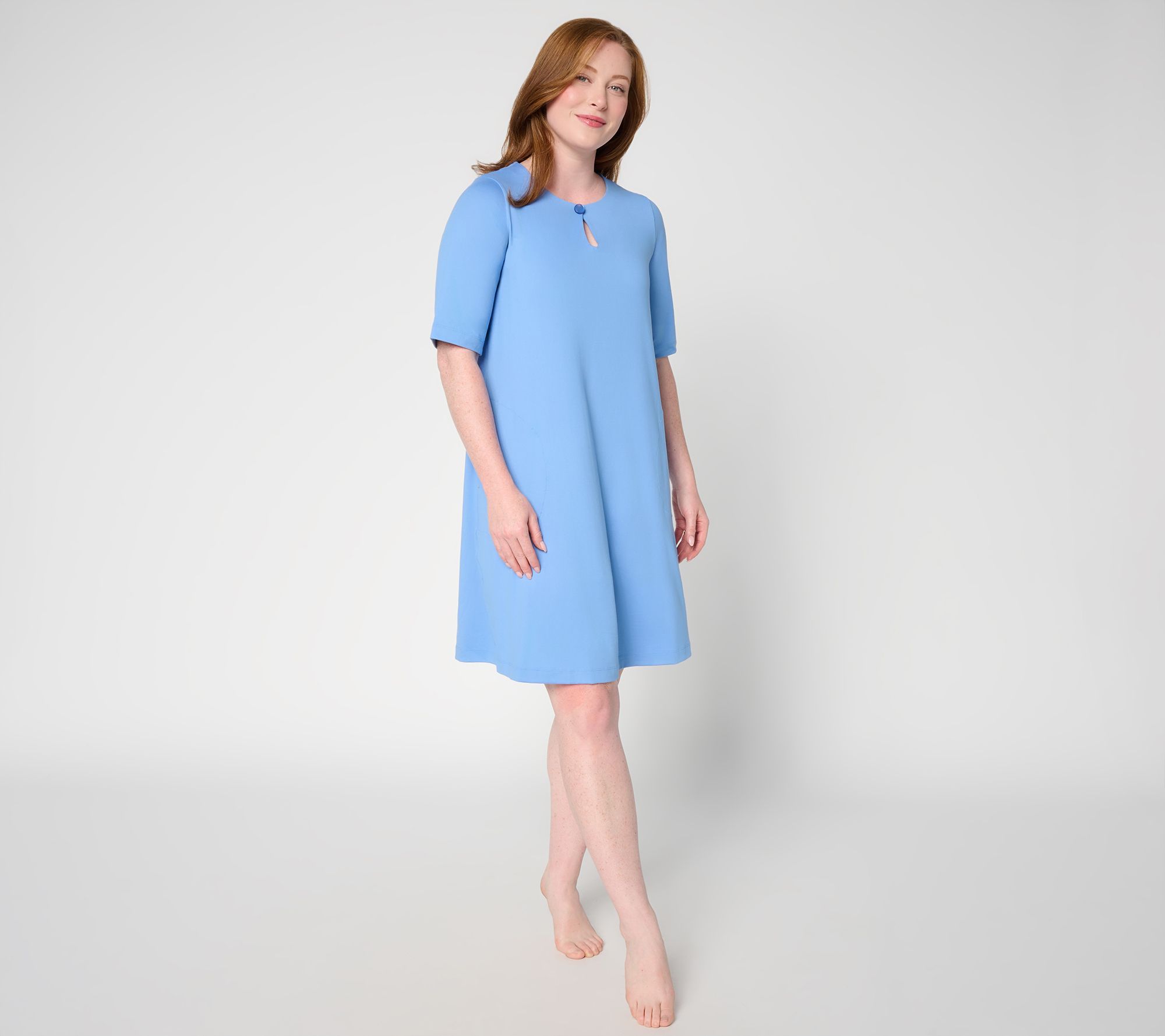 "As Is" Cuddl Duds Flexwear Tee Lounge Dress