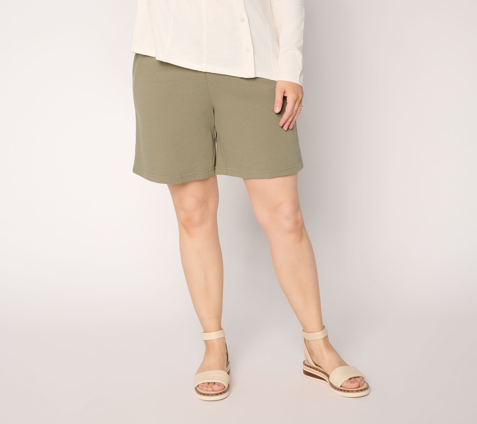 "As Is" Peace Love World French Terry Pull On Short