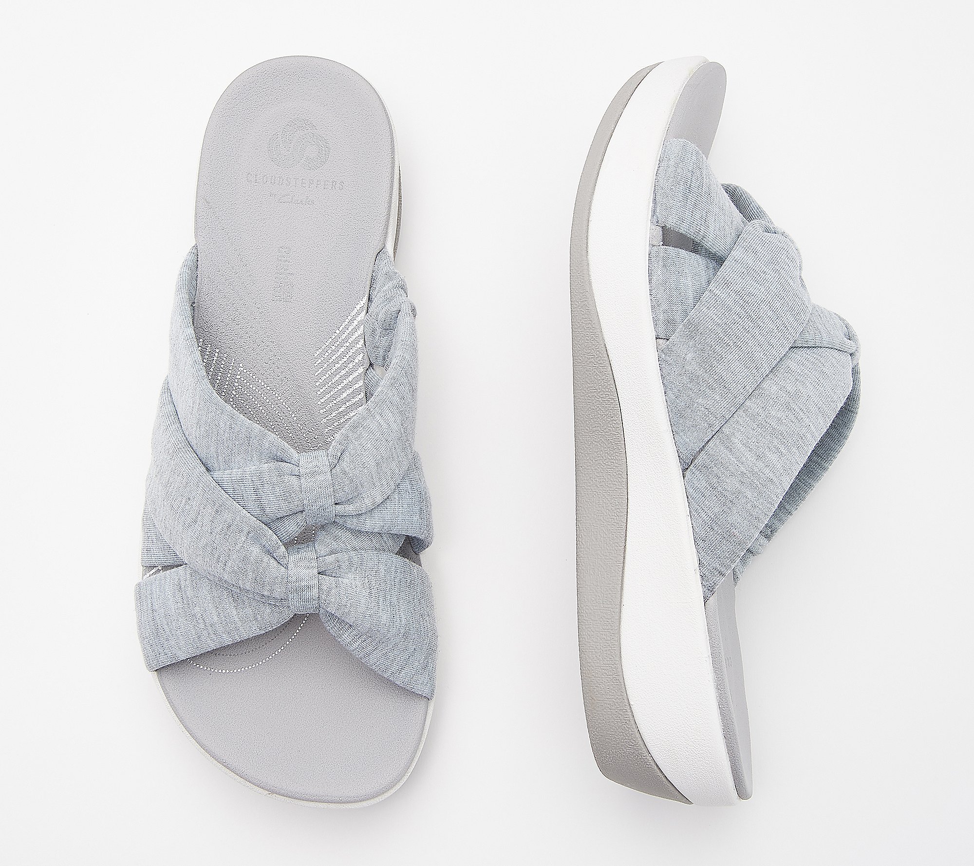 CLOUDSTEPPERS by Clarks Jersey Slide Sandals - Arla Dristi - QVC.com