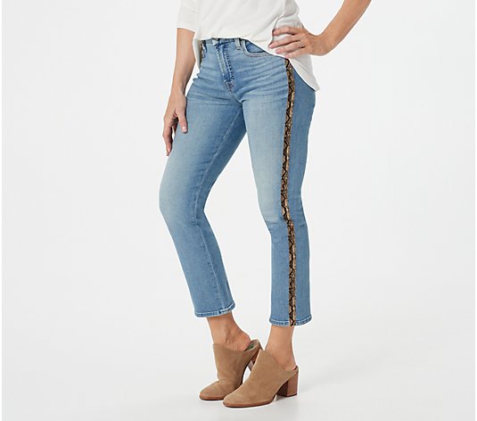 Jen7 by 7 for All Mankind Ankle Straight Jeans - Crest