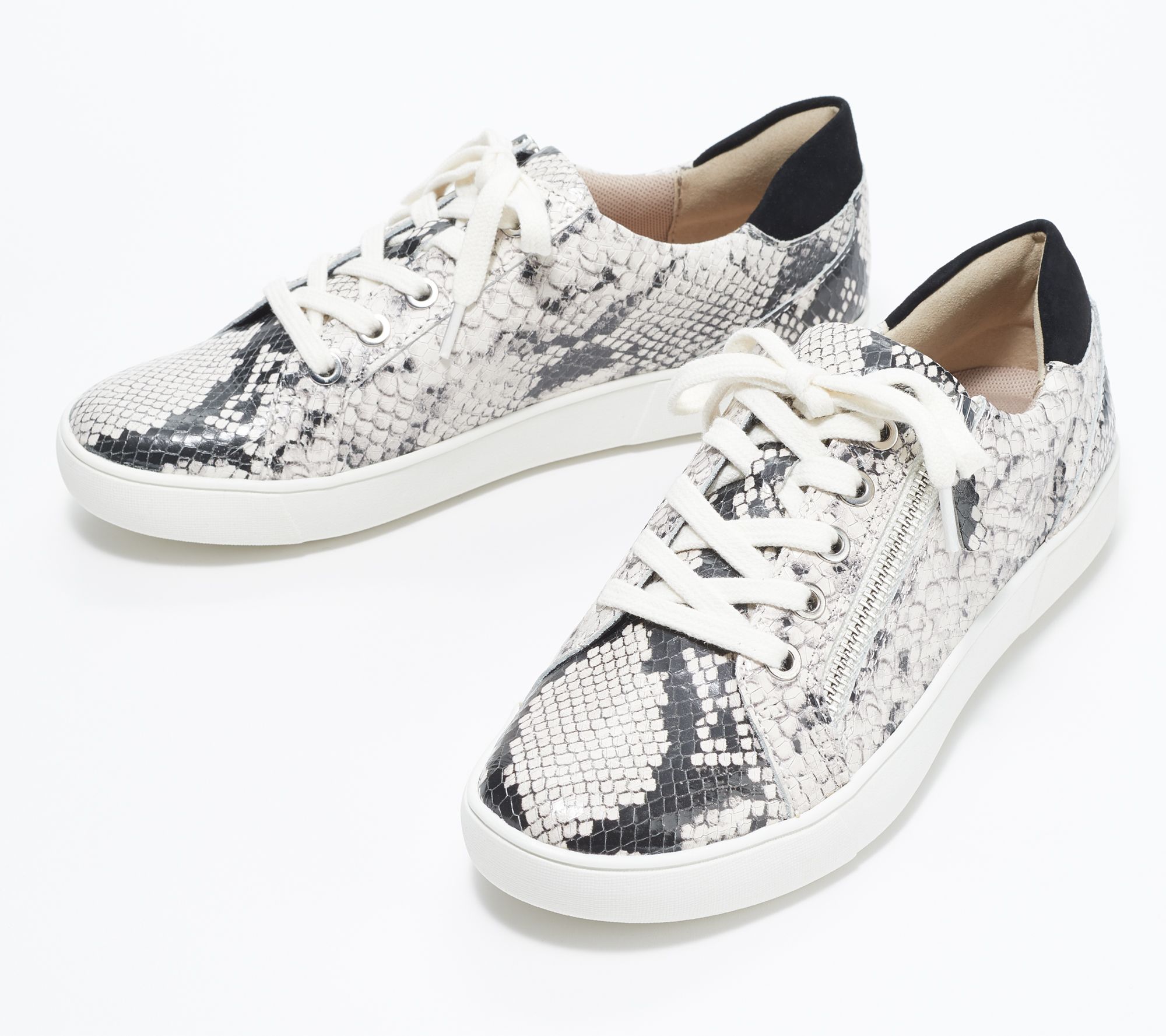Naturalizer Lace-Up Side Zip Sneakers - Macayla - QVC.com