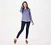 Susan Graver Weekend Heathered Brushed Knit Top w/ Zippers, 2 of 3