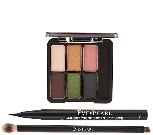 EVE PEARL Ultimate Eye Palette w/ Liner & 207 Dual Brush