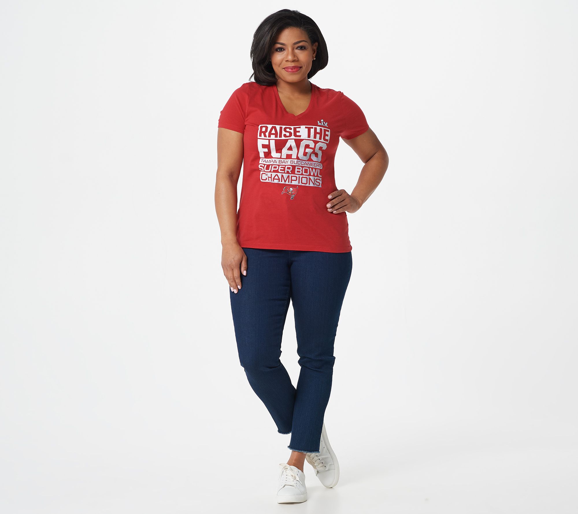 As Is NFL Super Bowl LV Bucs Women's Short-Sleeve Parade T-Shirt