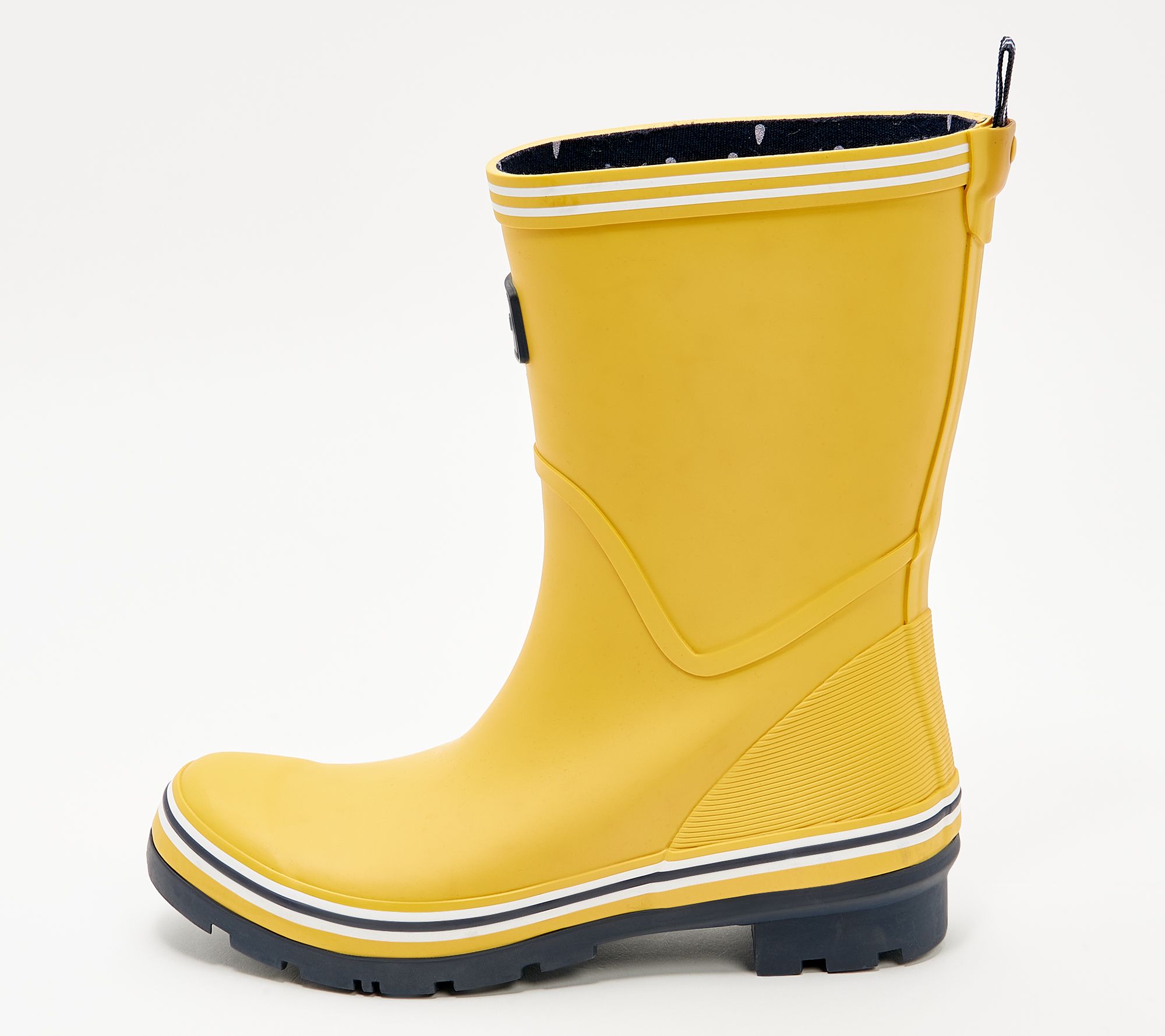 Joules Waterproof Mid Rain Boots - Coastal - QVC.com