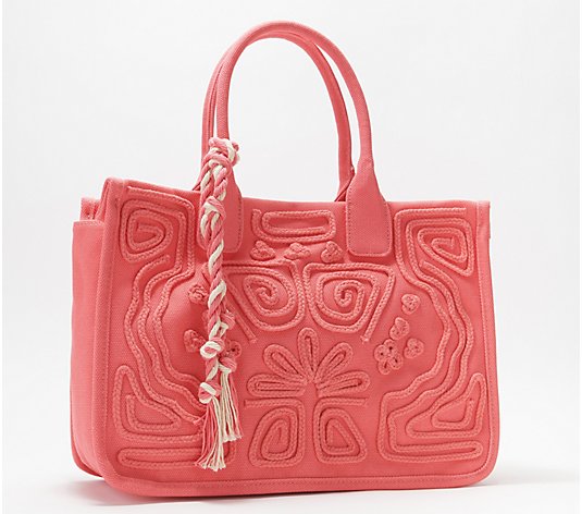 Vince Camuto Embroidered Canvas Tote - Orla