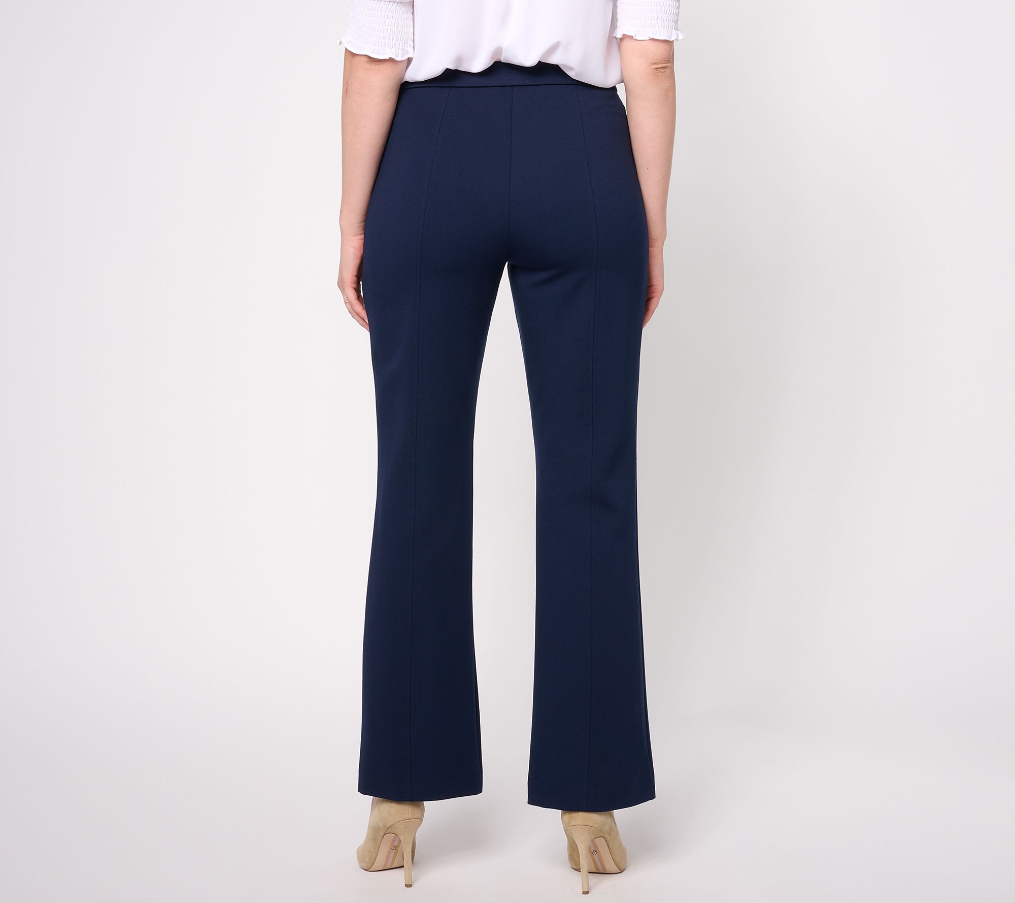 Pantalon femme Susan Graver taille L Essentials Reg tricot liquide