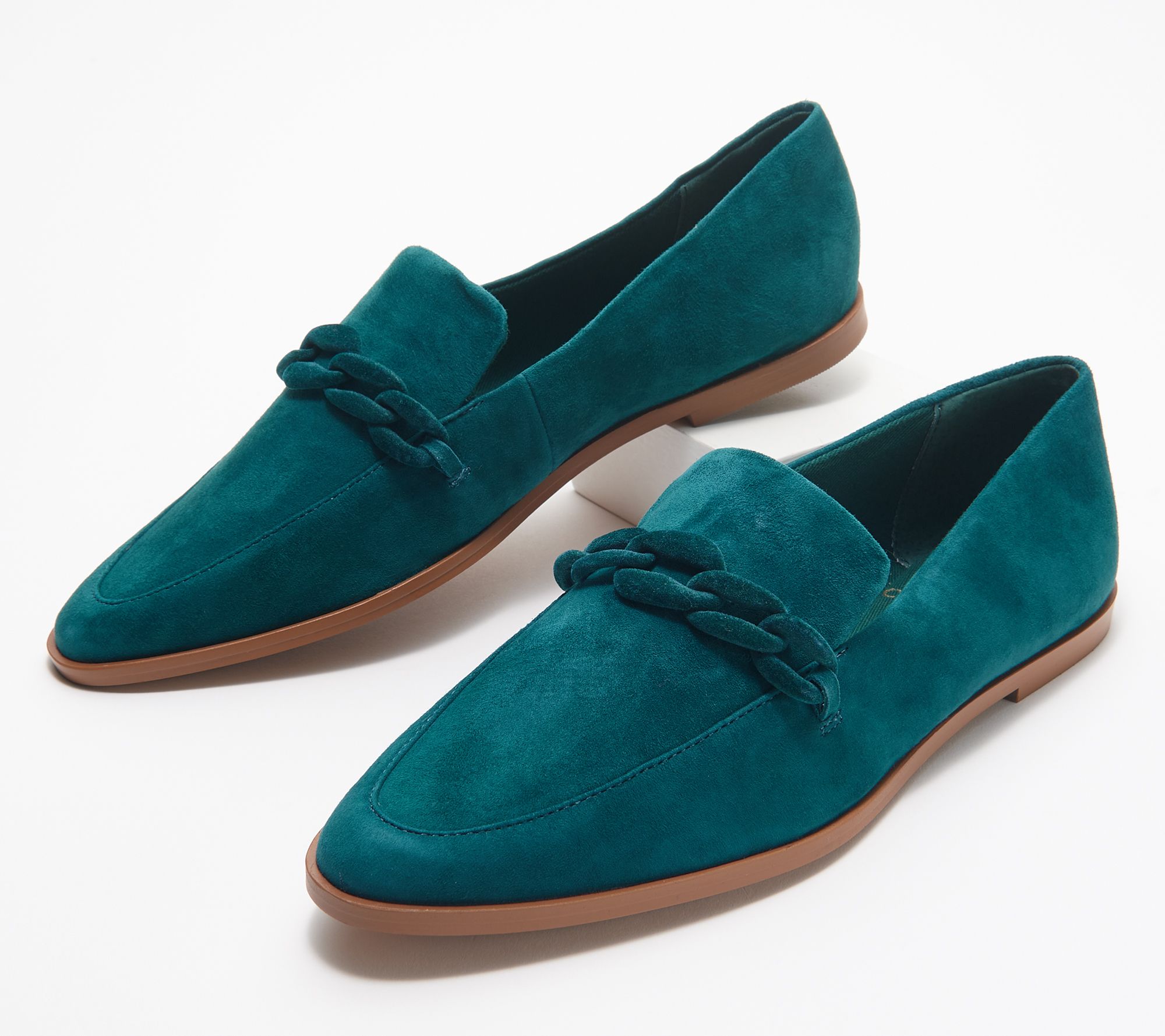 Vince Camuto Pointed Toe Suede Loafers - Foronni - QVC.com