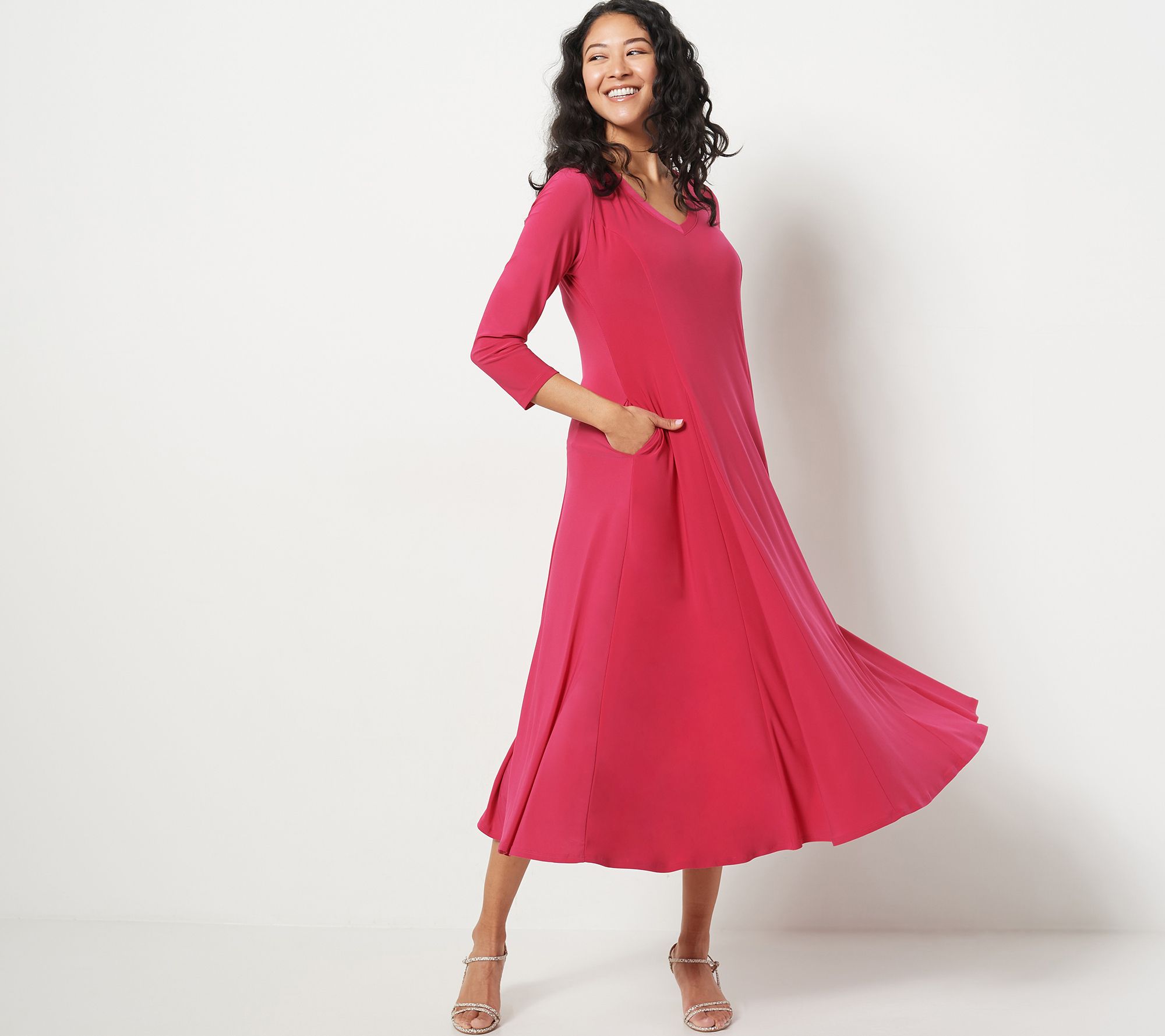 "As Is" Attitudes by Renee Regular Como Jersey Midi Dress