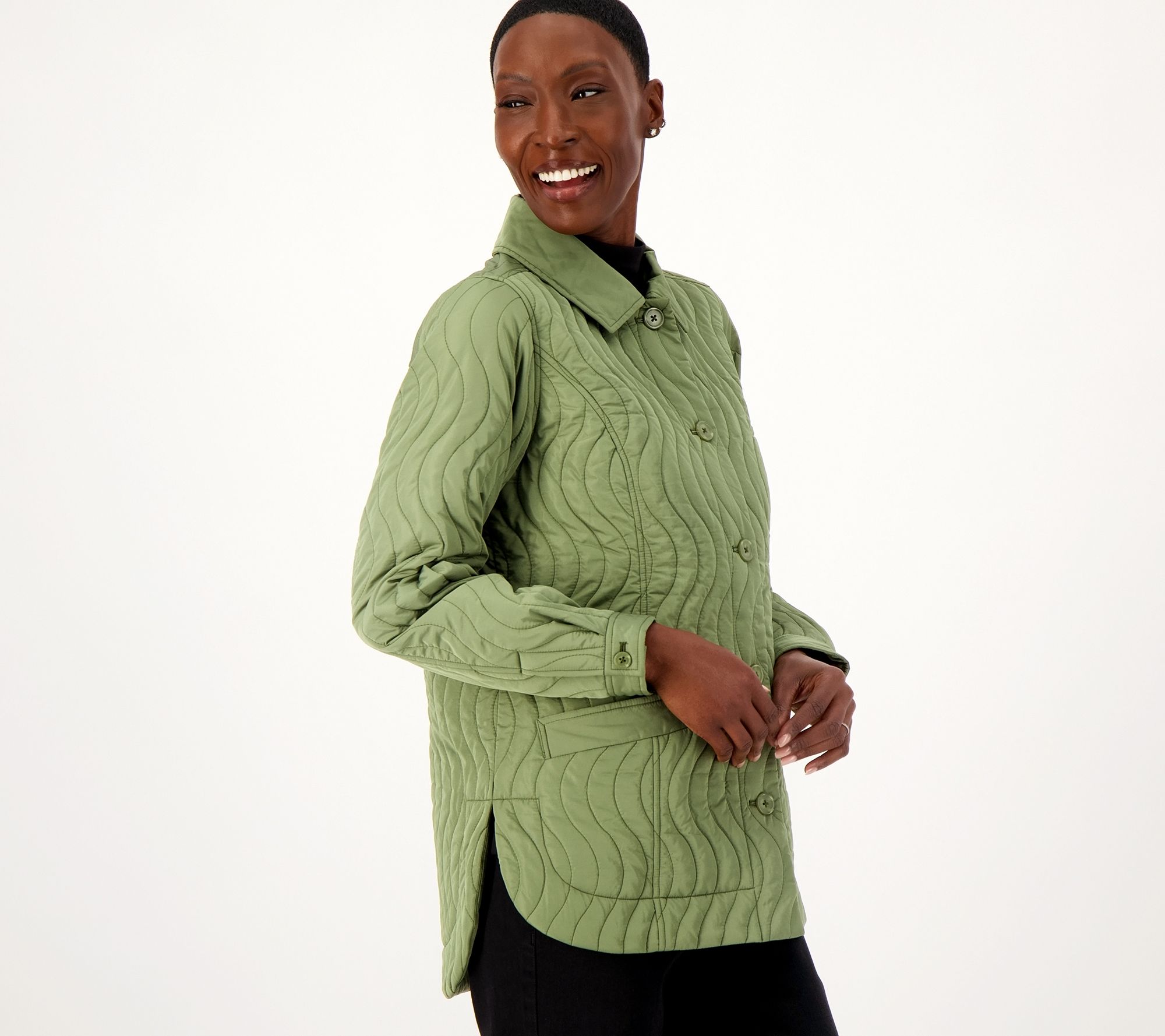 Isaac Mizrahi Live! Quilted Lightweight Jacket - QVC.com