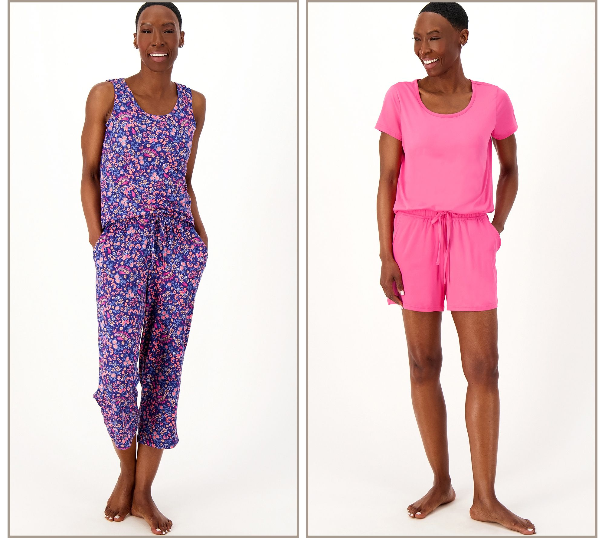 Lucky Brand Women's Size S 4-piece Pajama Set Tee Tank Short