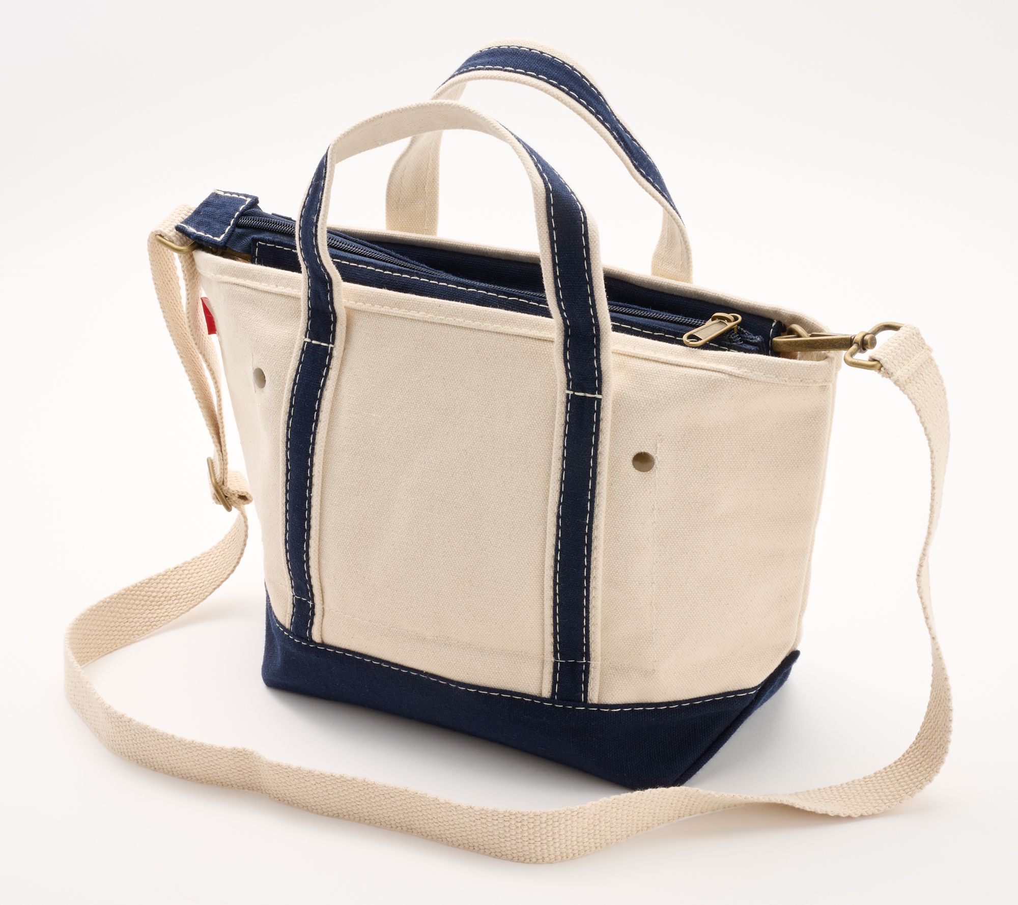 Land's End Tote Bag Heavy Canvas Getaway Tour Off-White &