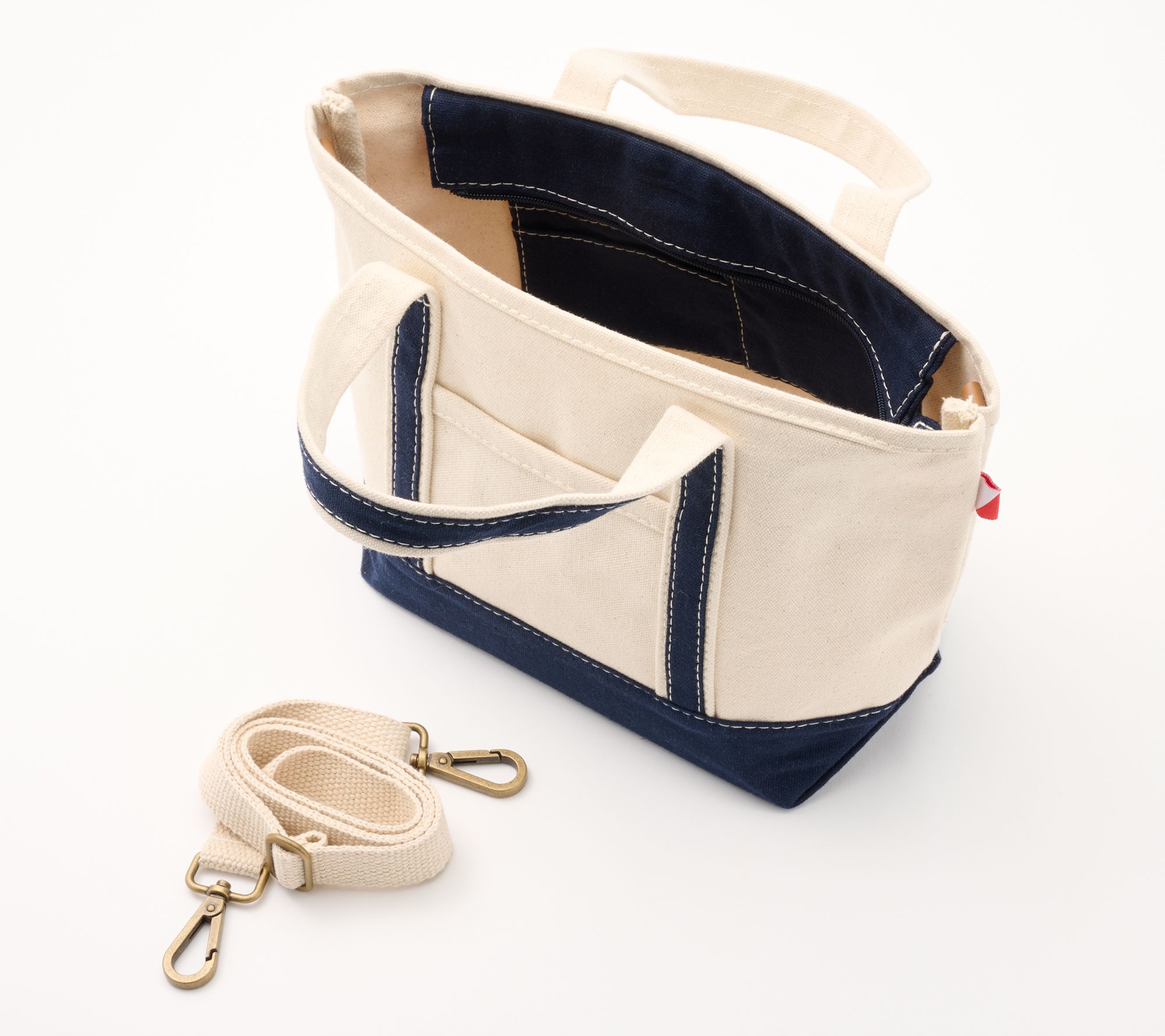 ShoreBags Large Canvas Boat Tote ,Navy