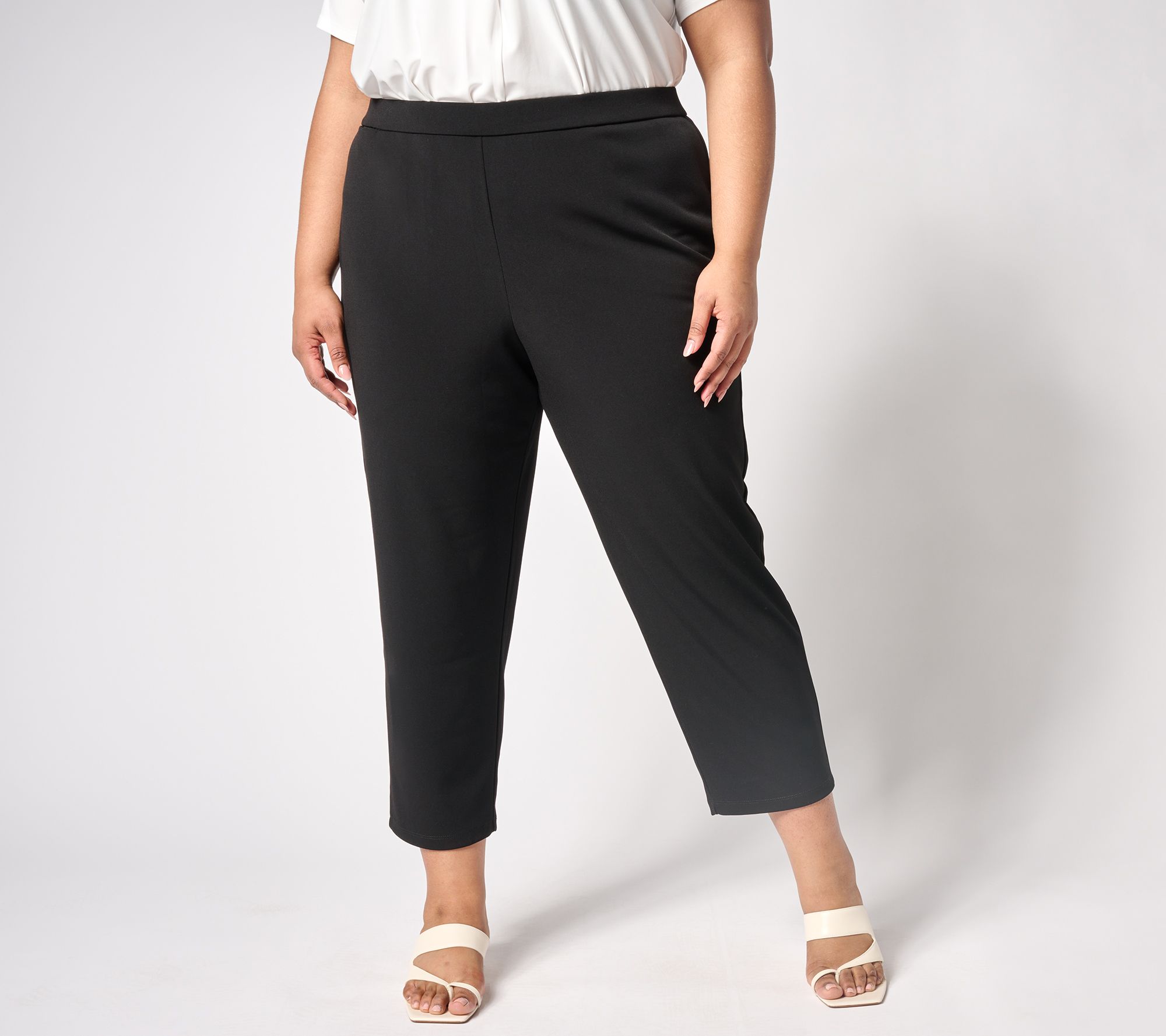 Susan Graver Weekend Premium Stretch Pull-On Crop Pants on QVC 
