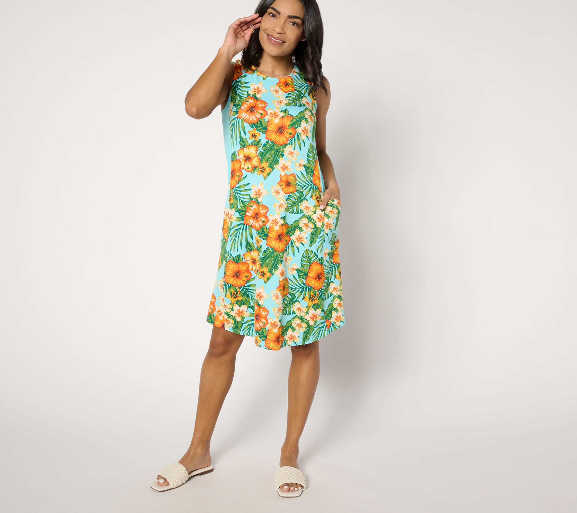 Sport Savvy Regular Printed Tank Dress