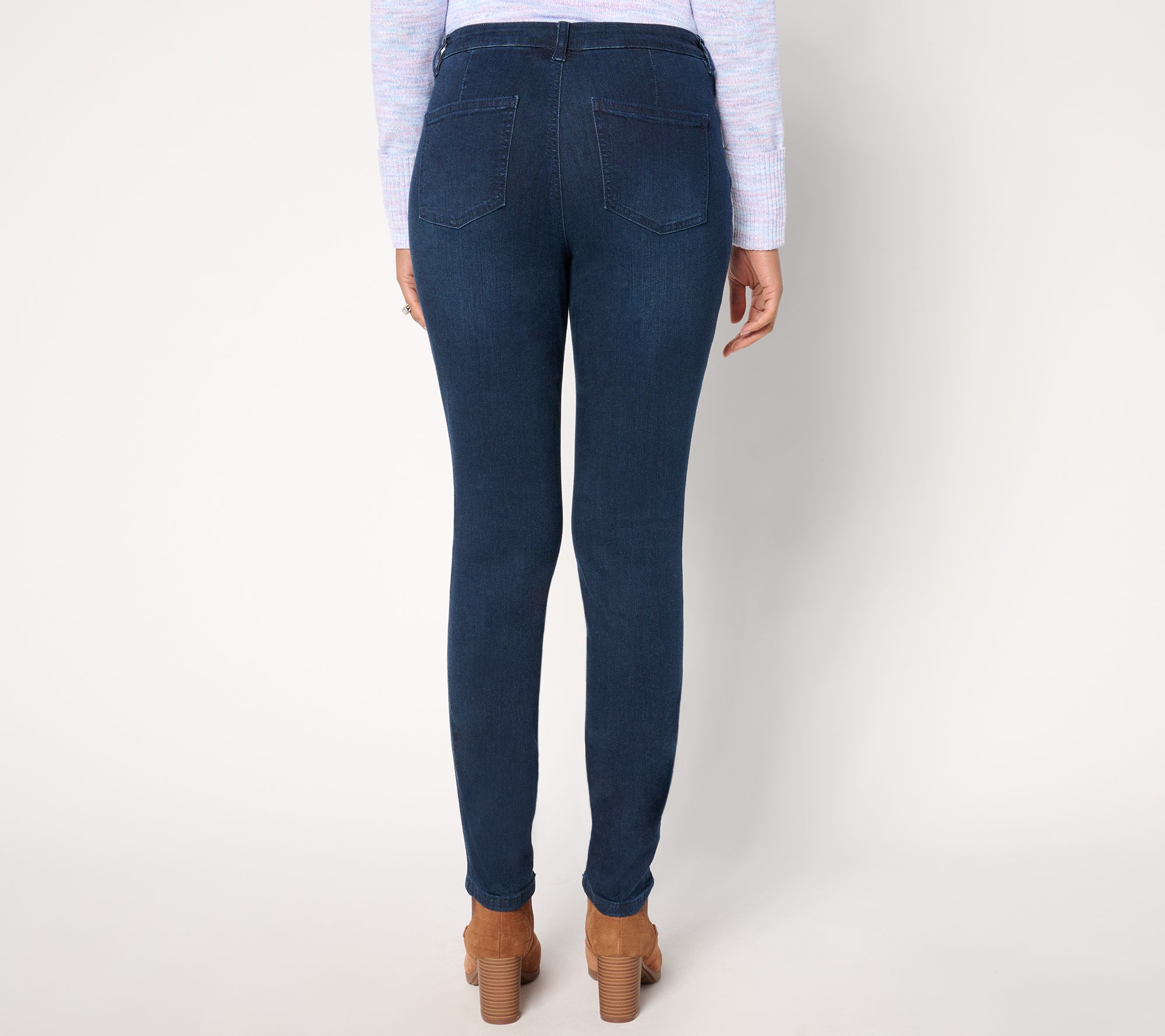 Belle by Kim Gravel Regular TripleLuxe Denim Hip Zip Slim