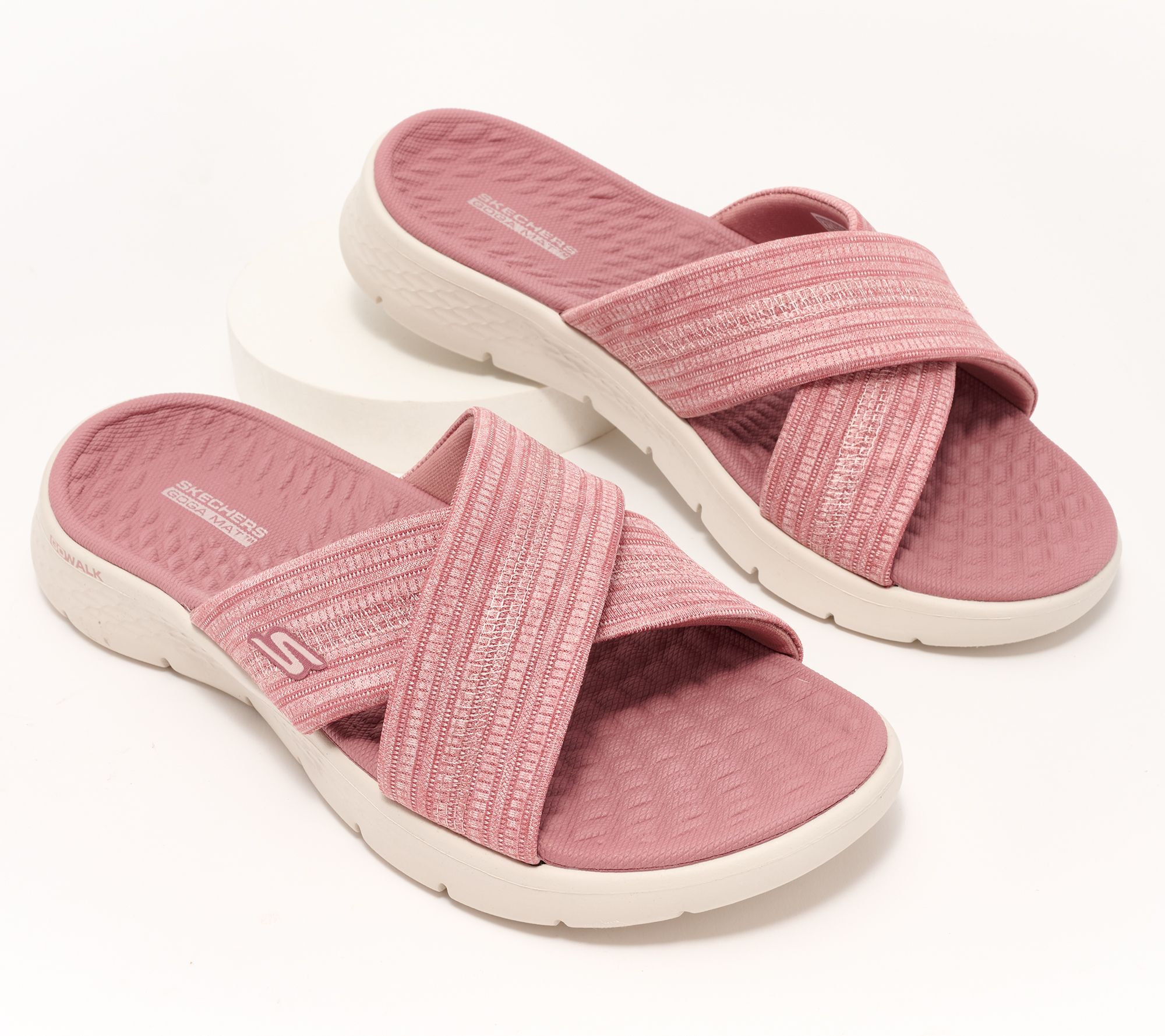 "As Is" Skechers GOWalk Flex Washable Crossband Slide Sandals