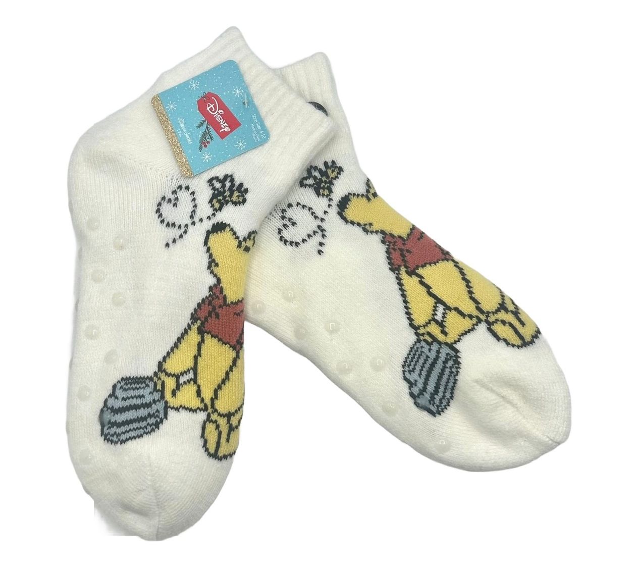Ladies' Ribbed Cuff Cozy Character Socks with Nn-Skid Soles