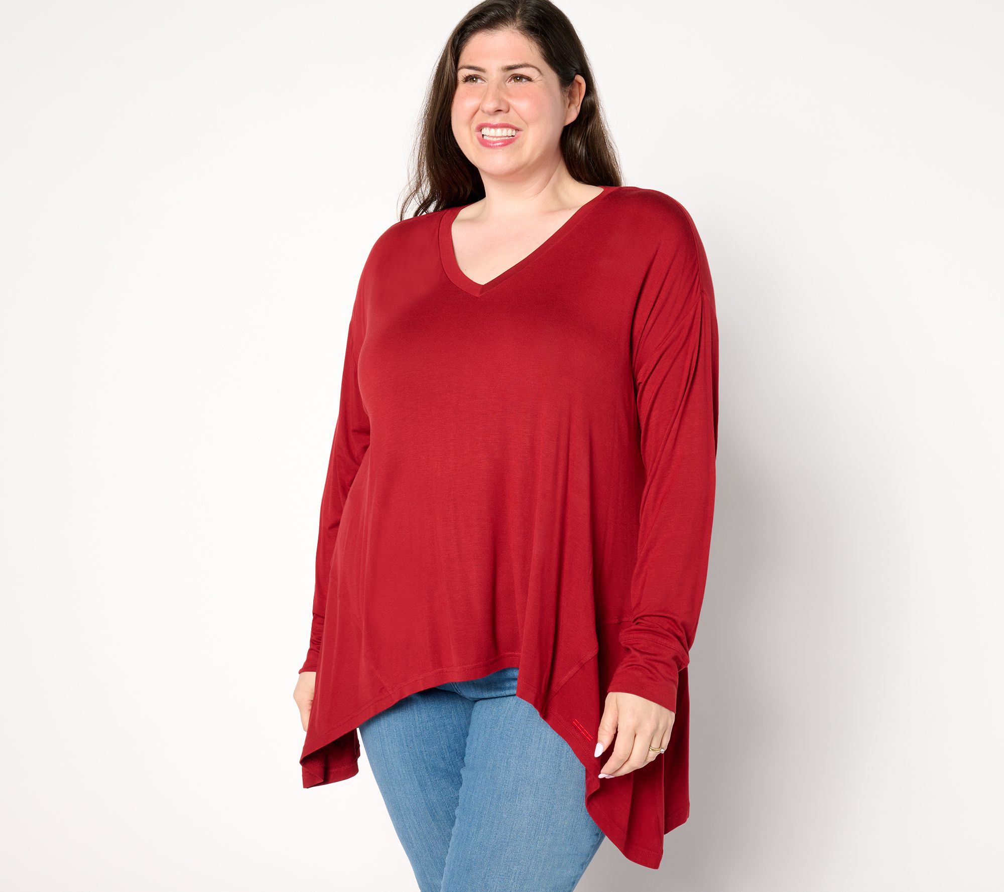 "As Is" Peace Love World V-Neck Long Sleeve Parachute Top