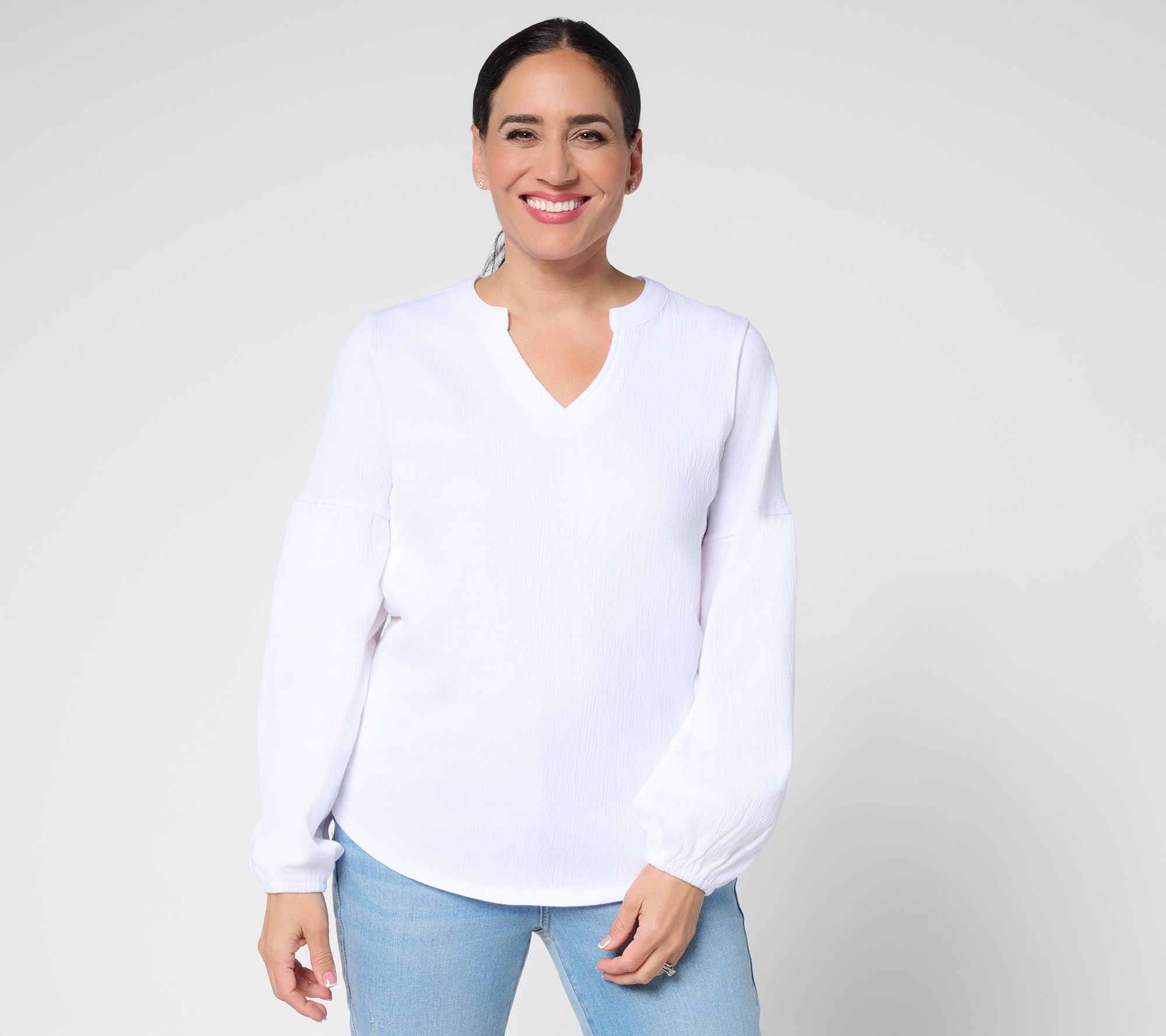 Belle by Kim Gravel Packabelle Gotta Getaway Split Neck Top