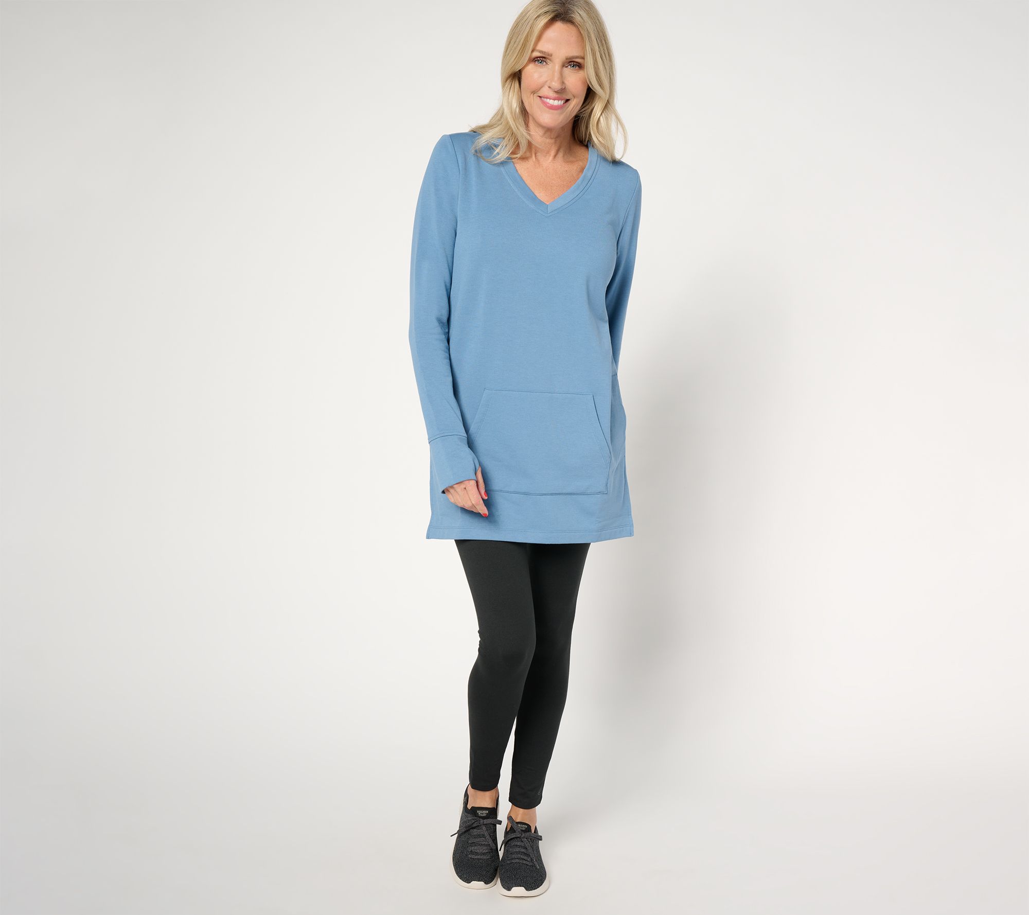 "As Is" Cuddl Duds Regular Comfortwear Tunic & Legging Lounge Set