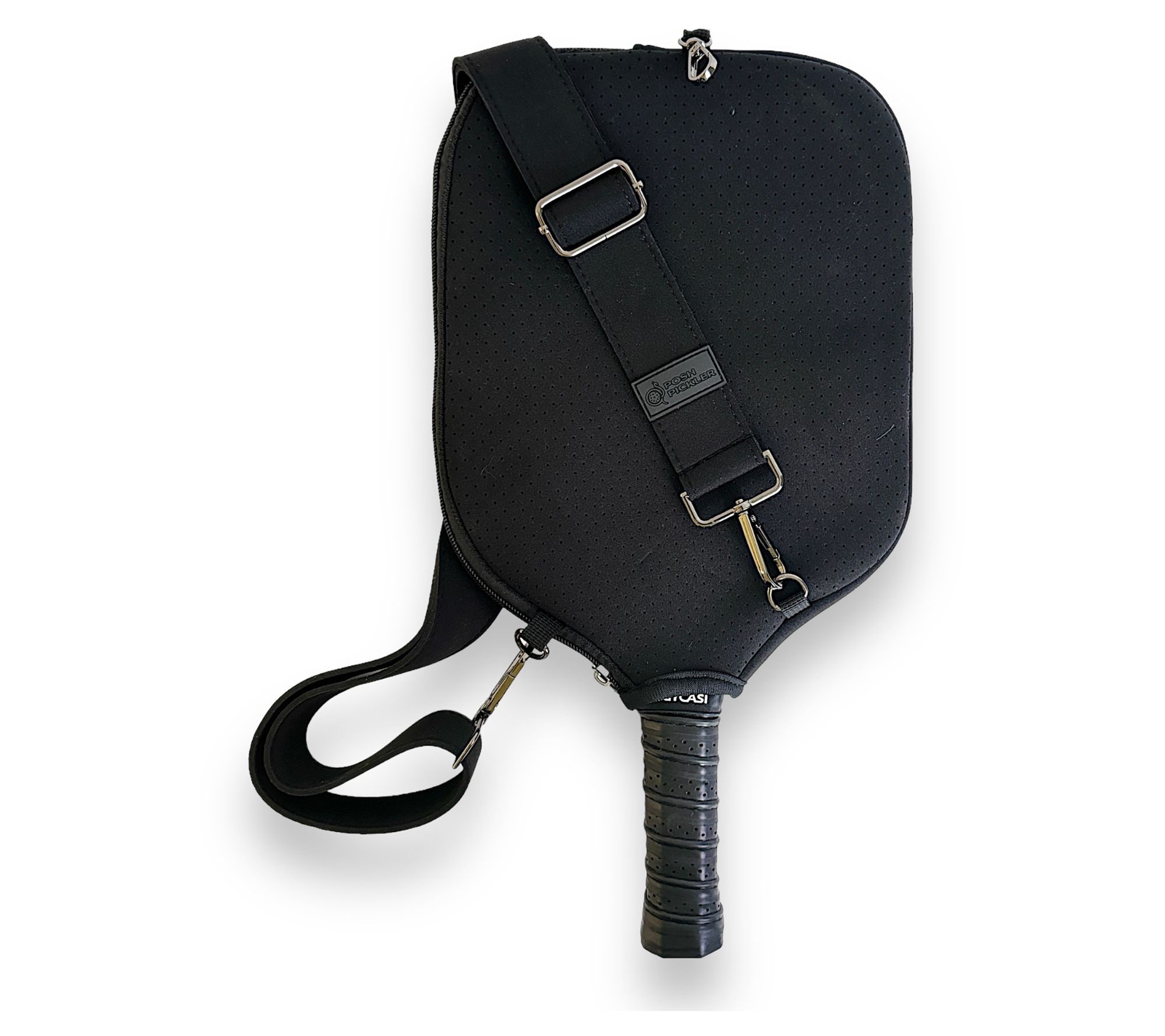 Posh Pickler Pickleball Paddle Cover with Storage & Strap