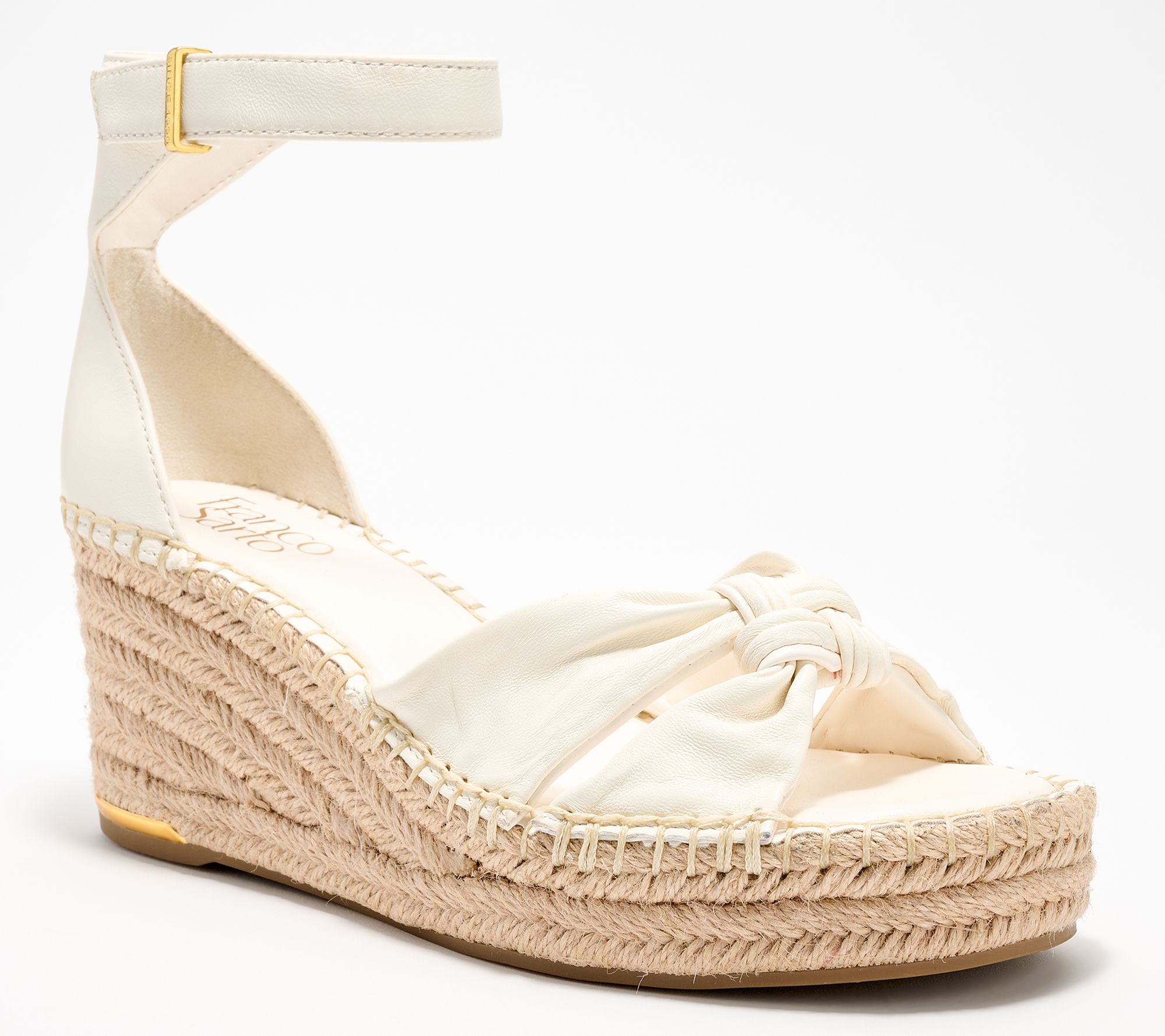 Franco Sarto Twist Front Espadrille Wedges - Clementine