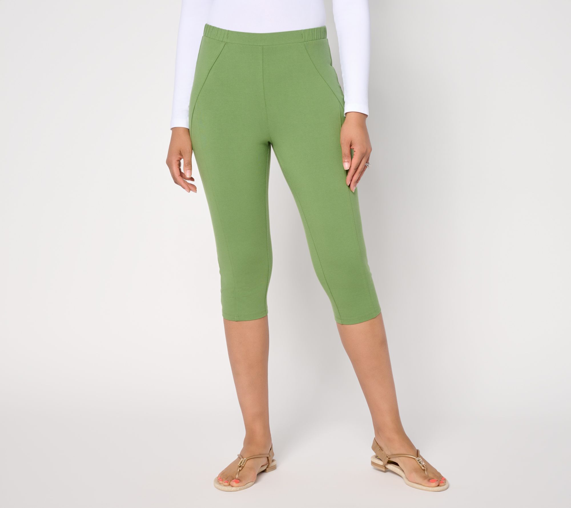 Women with Control Regular 86/14 Pedal Pusher with Seaming Detail