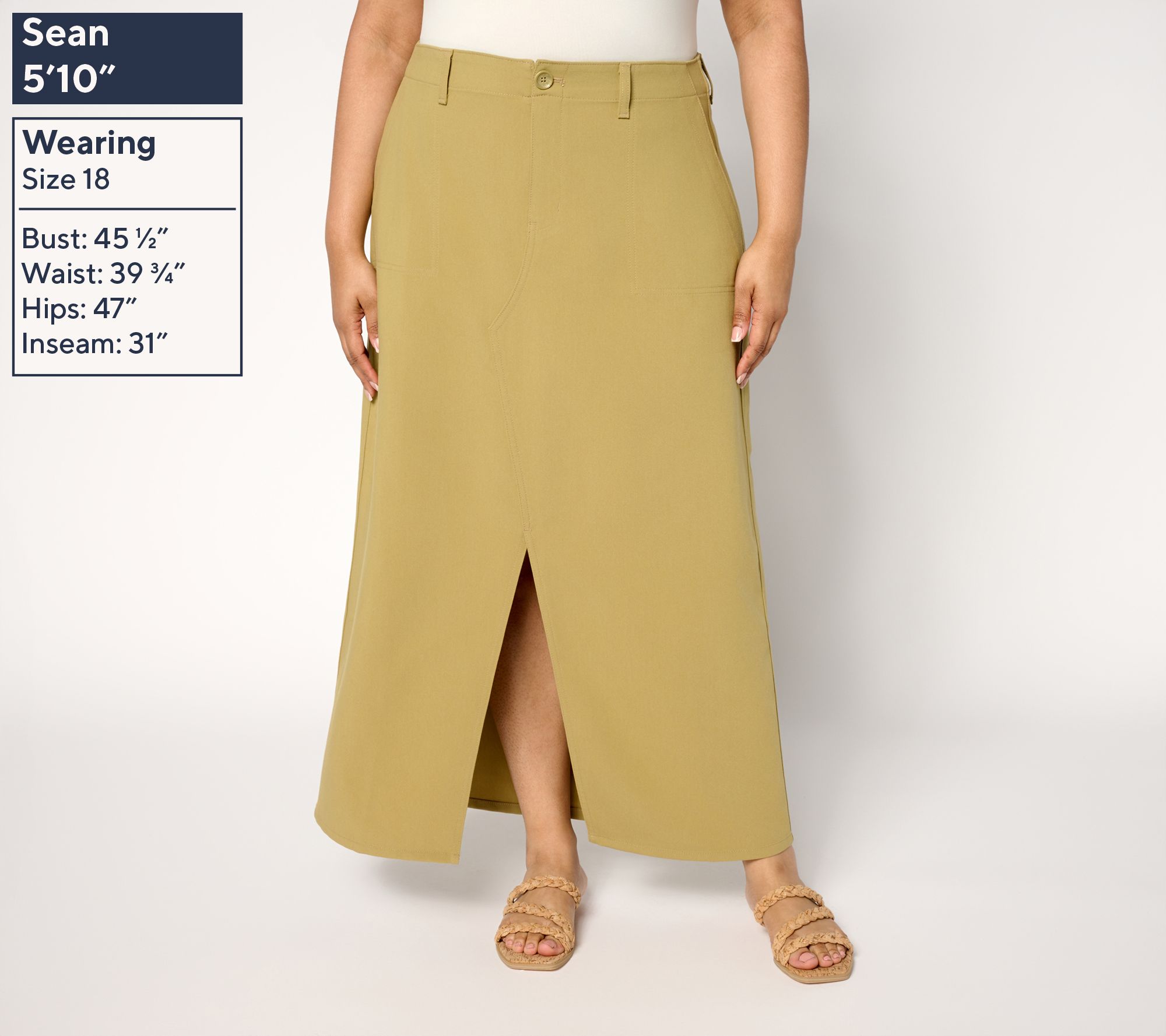 Me by Jennie Garth Regular Mesa Utility Maxi Skirt - QVC.com