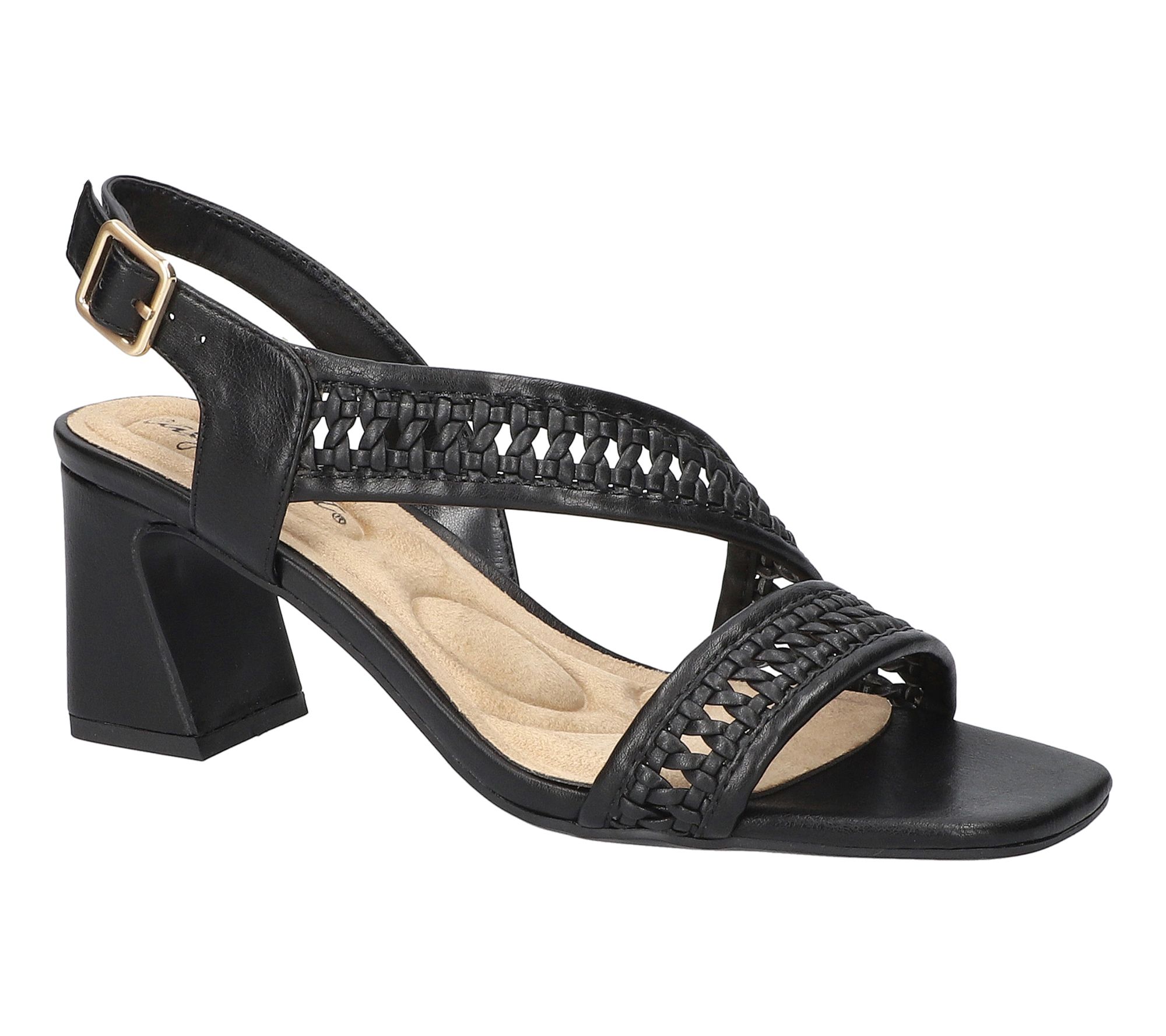 Easy Street Square Toe Block Heel Sandals - Rowan