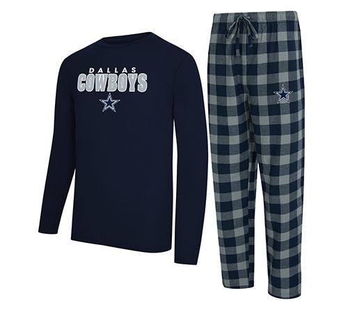 NFL Officially Licensed Dallas Men's Long Sleeve Tee Pajama Set