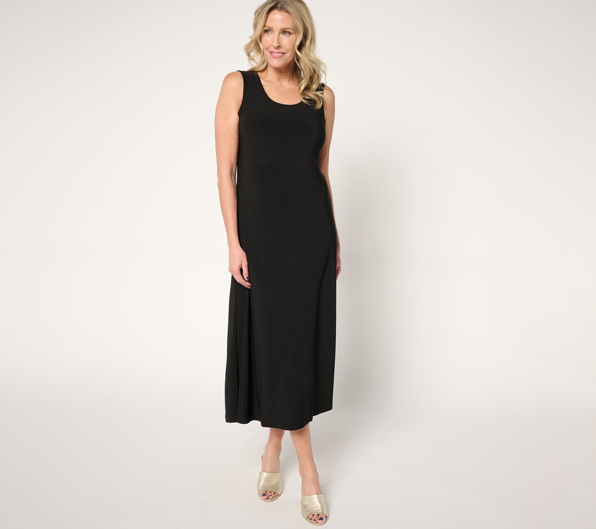 "As Is" Attitudes by Renee Petite Como Jersey Tank Maxi Dress