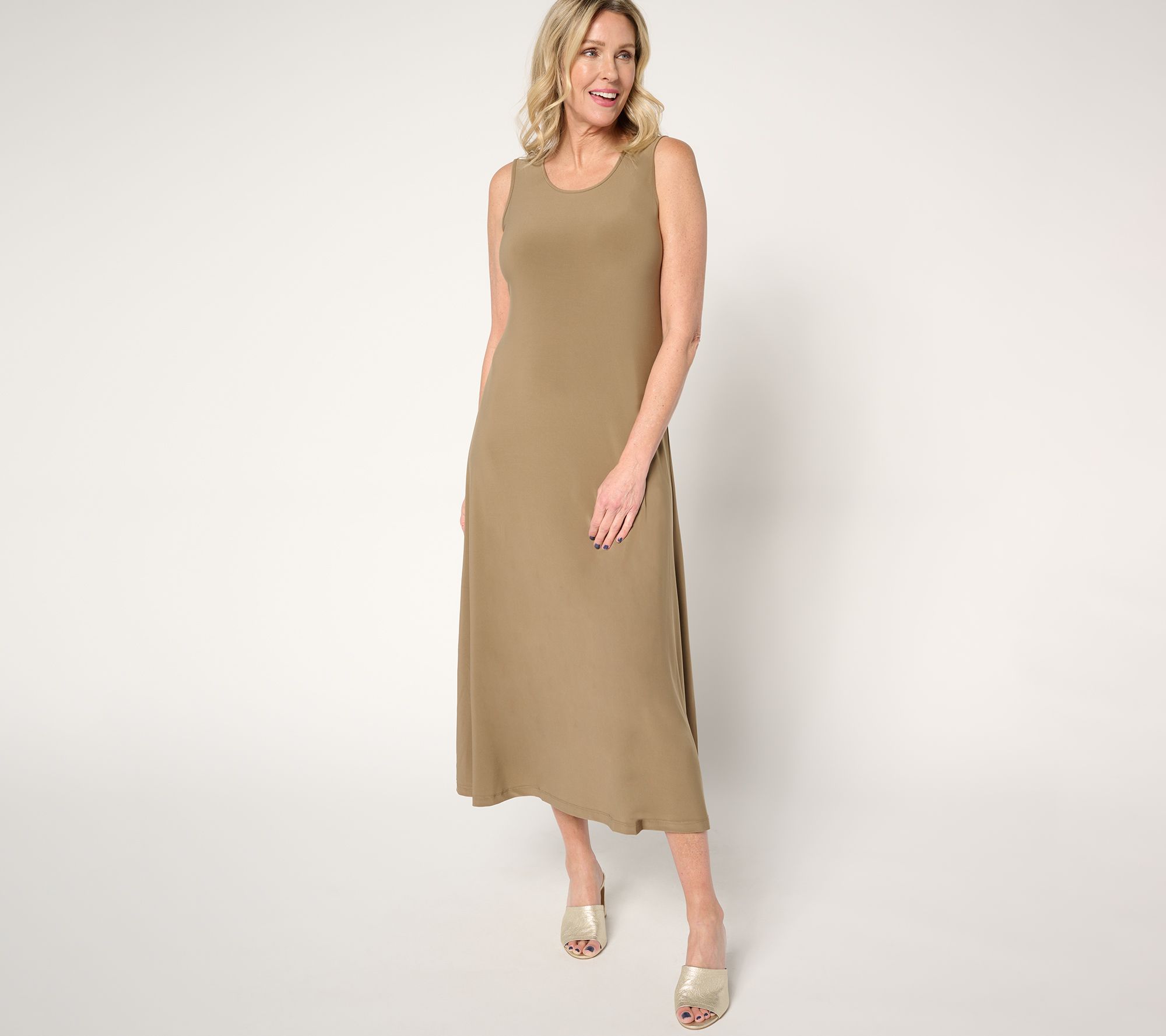 "As Is" Attitudes by Renee Petite Como Jersey Tank Maxi Dress