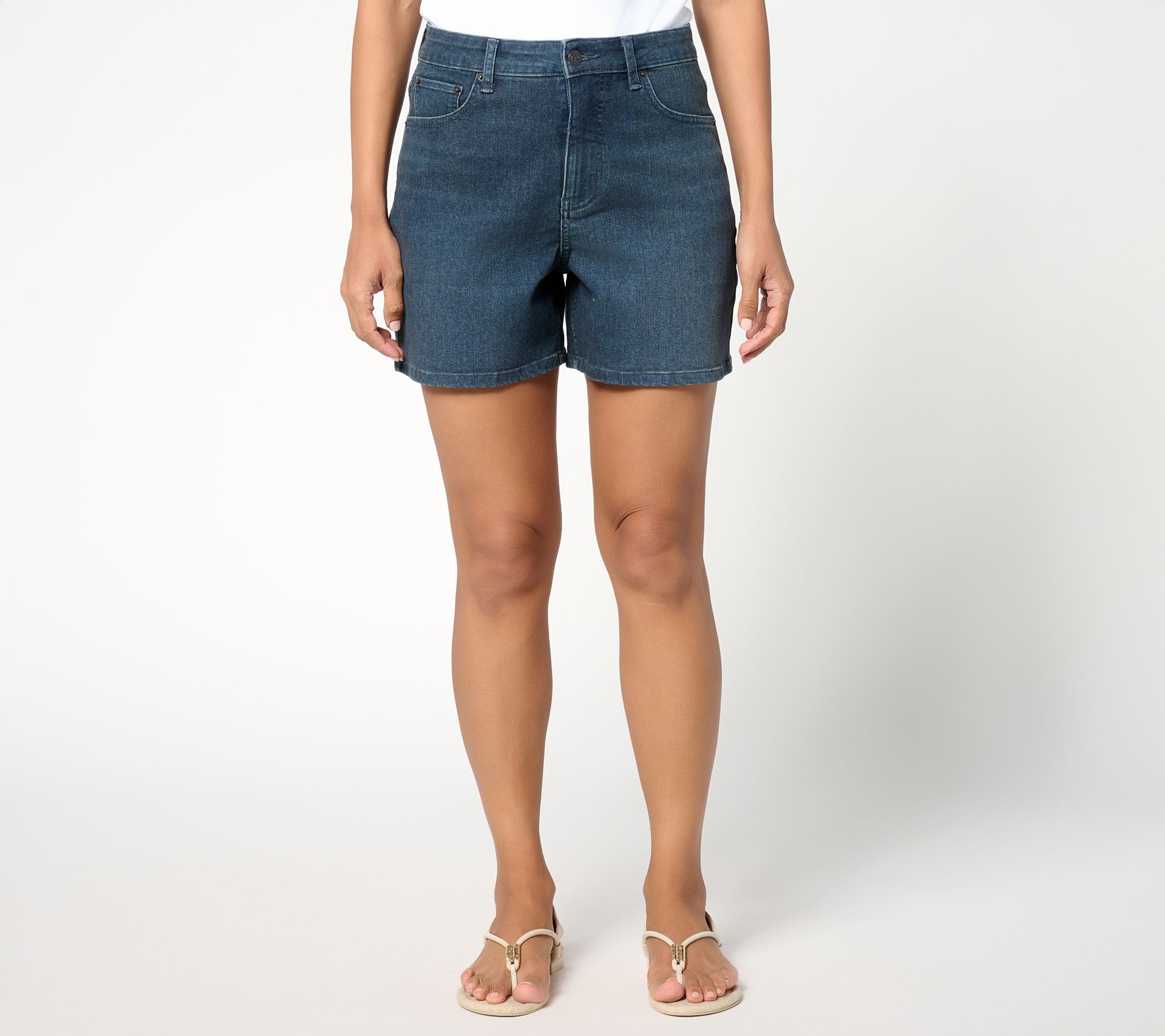 "As Is" Me by Jennie Garth Reg Indigo Eve Denim Shorts