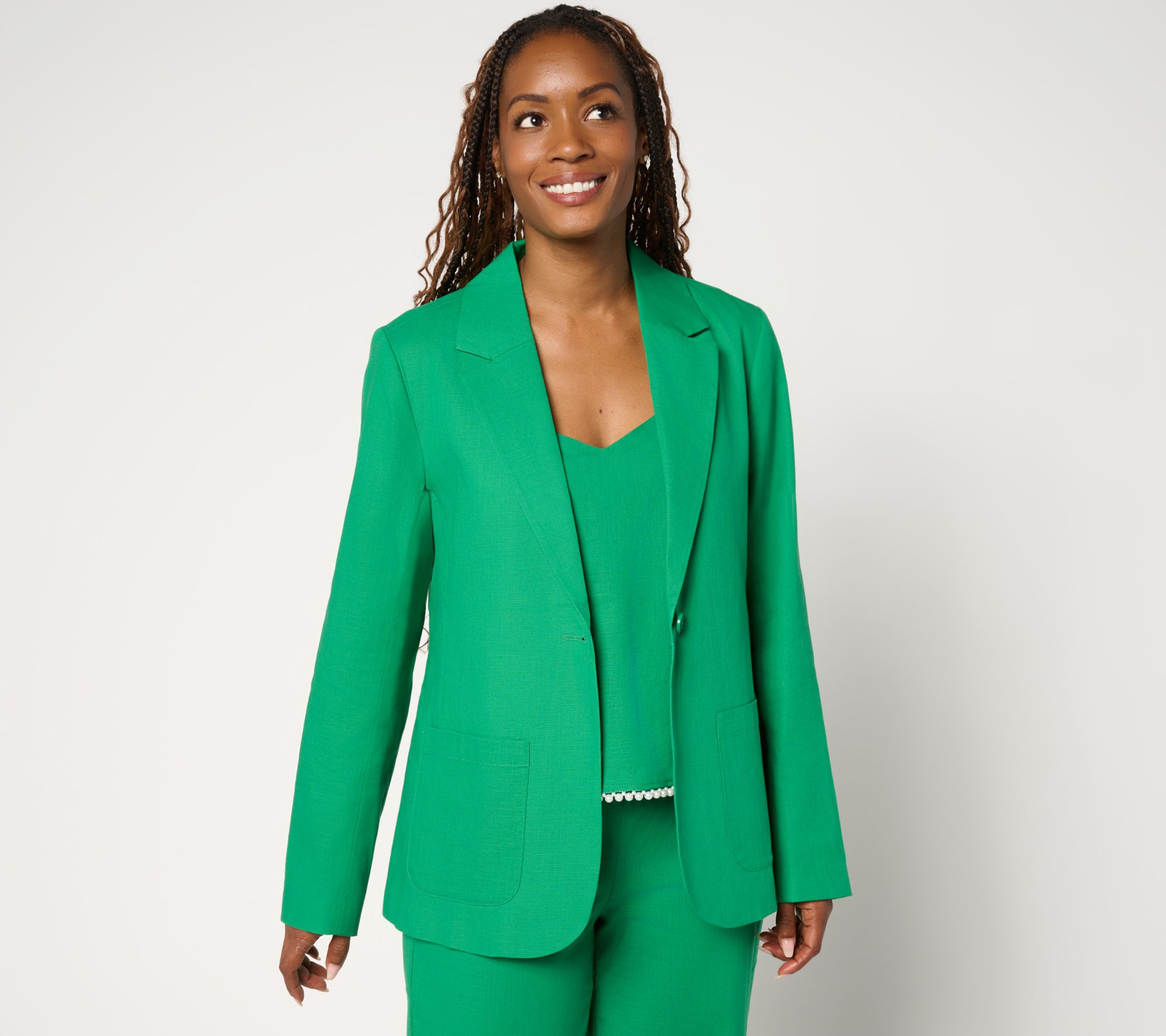 "As Is" by Stacy London Stretch Cotton Summer Blazer