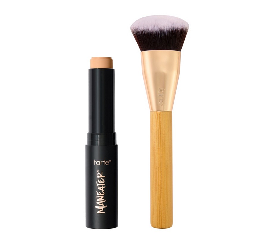 tarte maneater poreless stick foundation & brush