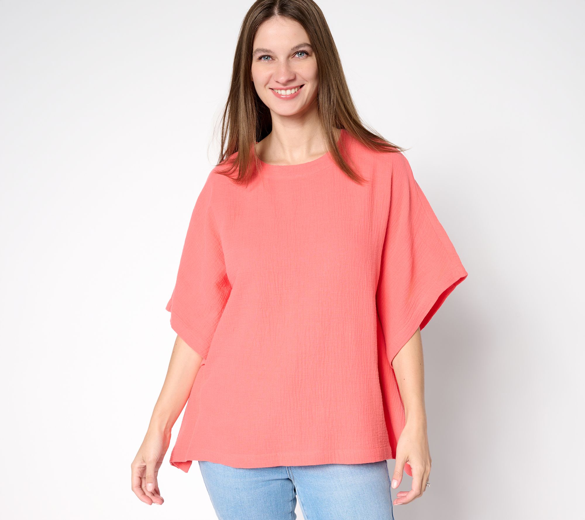 "As Is" Belle Beach by Kim Gravel 100% Cotton Gauze Poncho